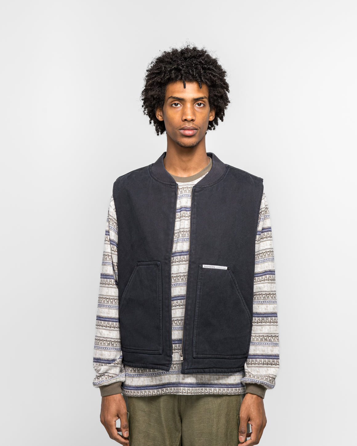 thisisneverthat - Washed Duck Vest - Navy - UP THERE
