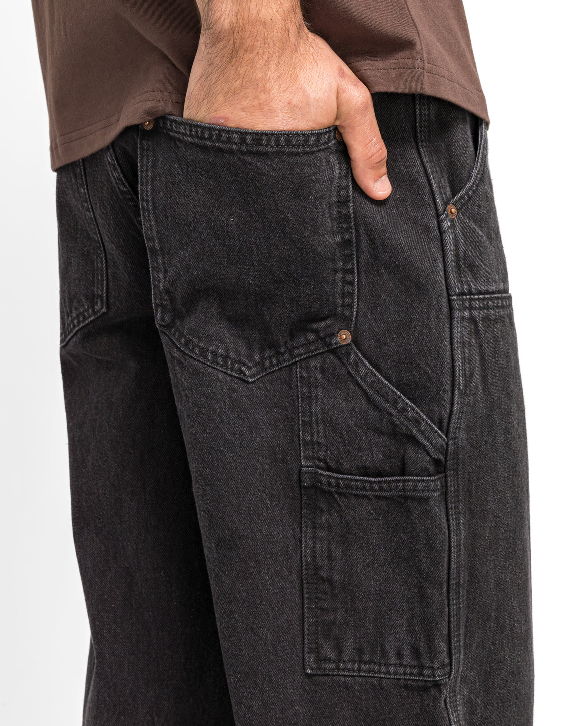 thisisneverthat - Denim Double Knee Pant - Black - UP THERE