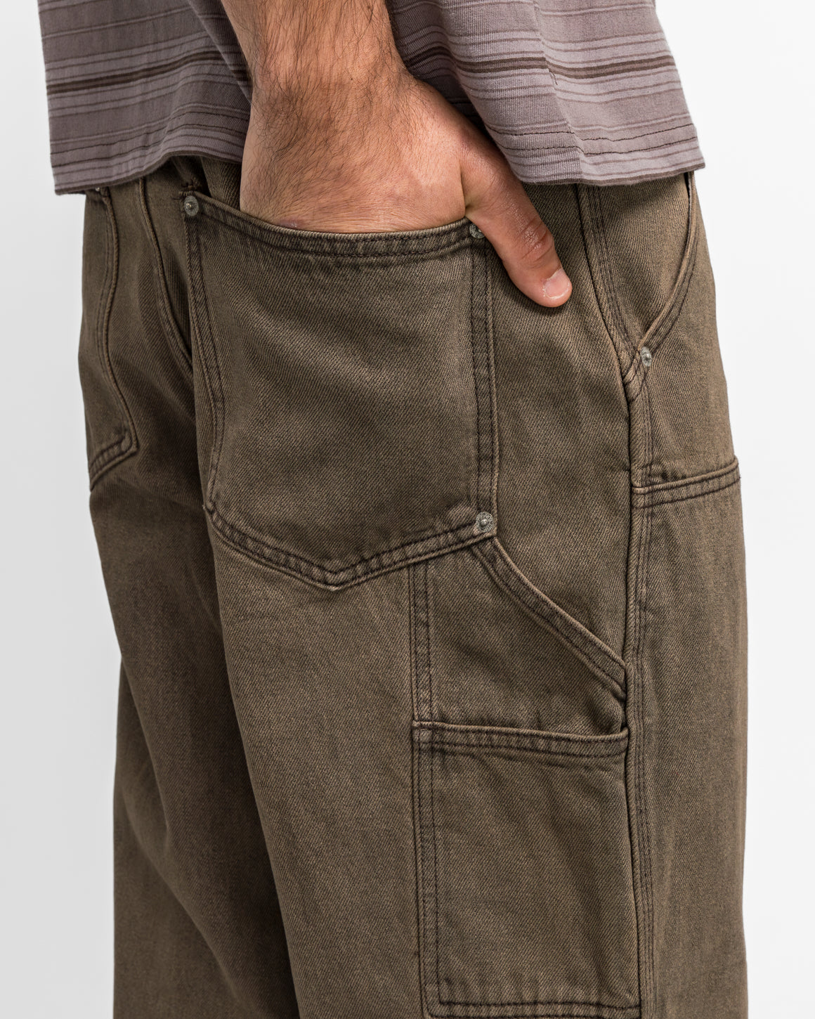 thisisneverthat - Denim Double Knee Pant - Brown - UP THERE
