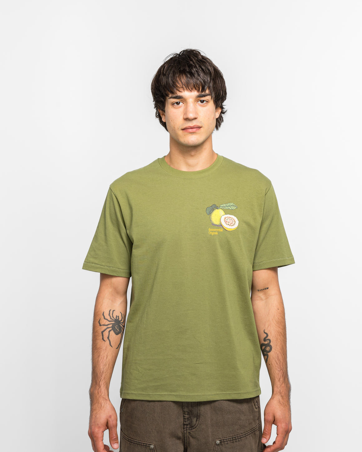 thisisneverthat - Guava Tee - Moss Green - UP THERE