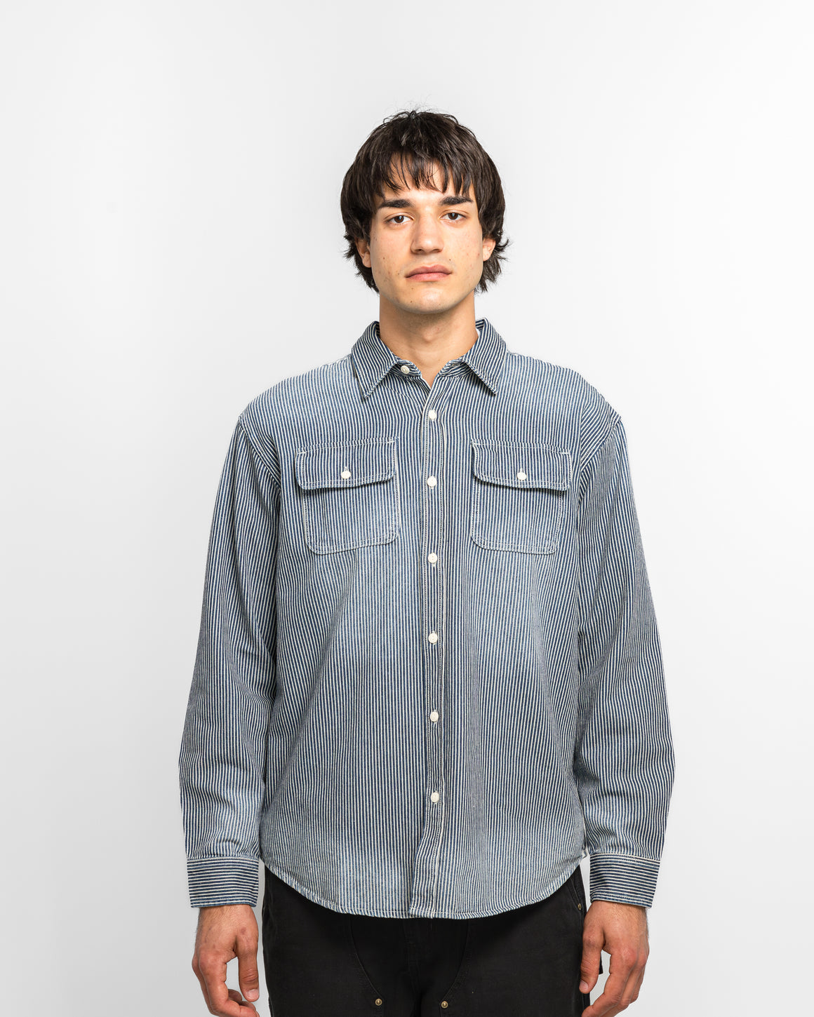 thisisneverthat - Hickory Denim Shirt - Indigo - UP THERE