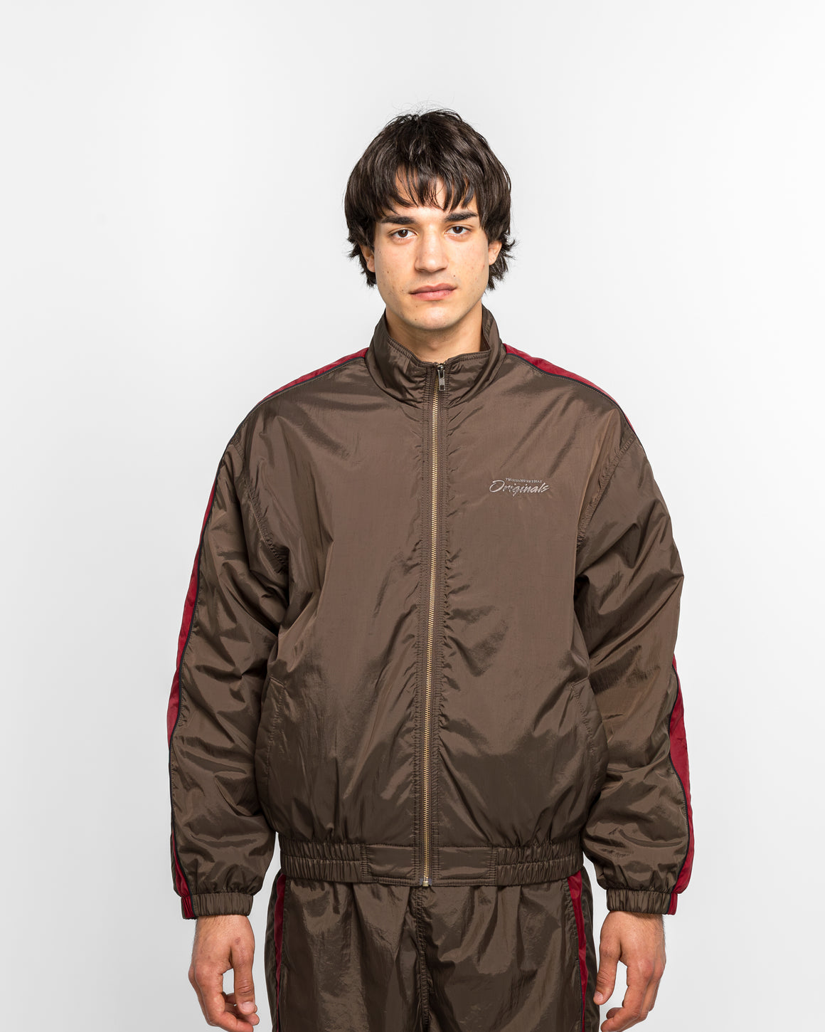 thisisneverthat - Originals Warm Up Jacket - Brown - UP THERE