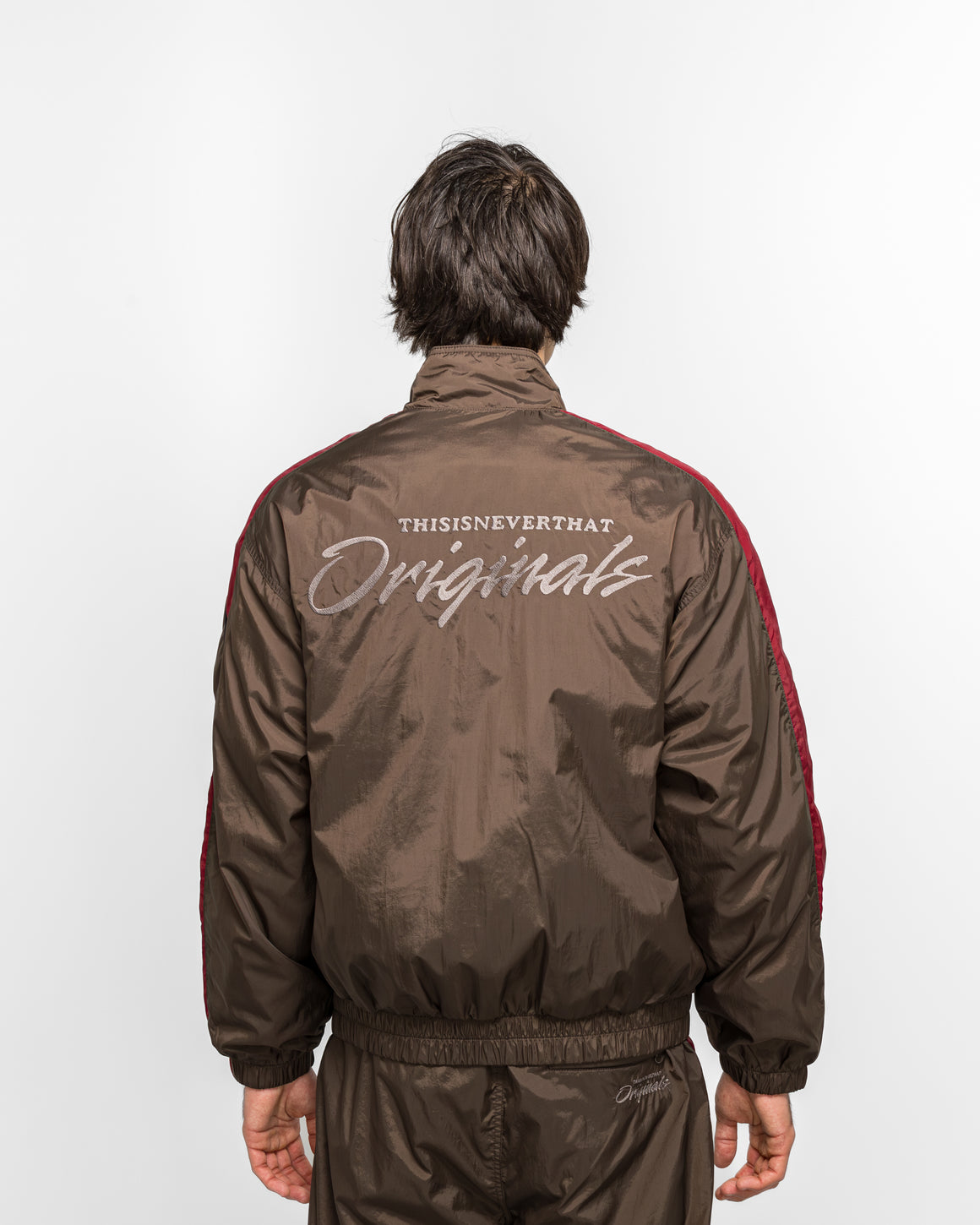 thisisneverthat - Originals Warm Up Jacket - Brown - UP THERE