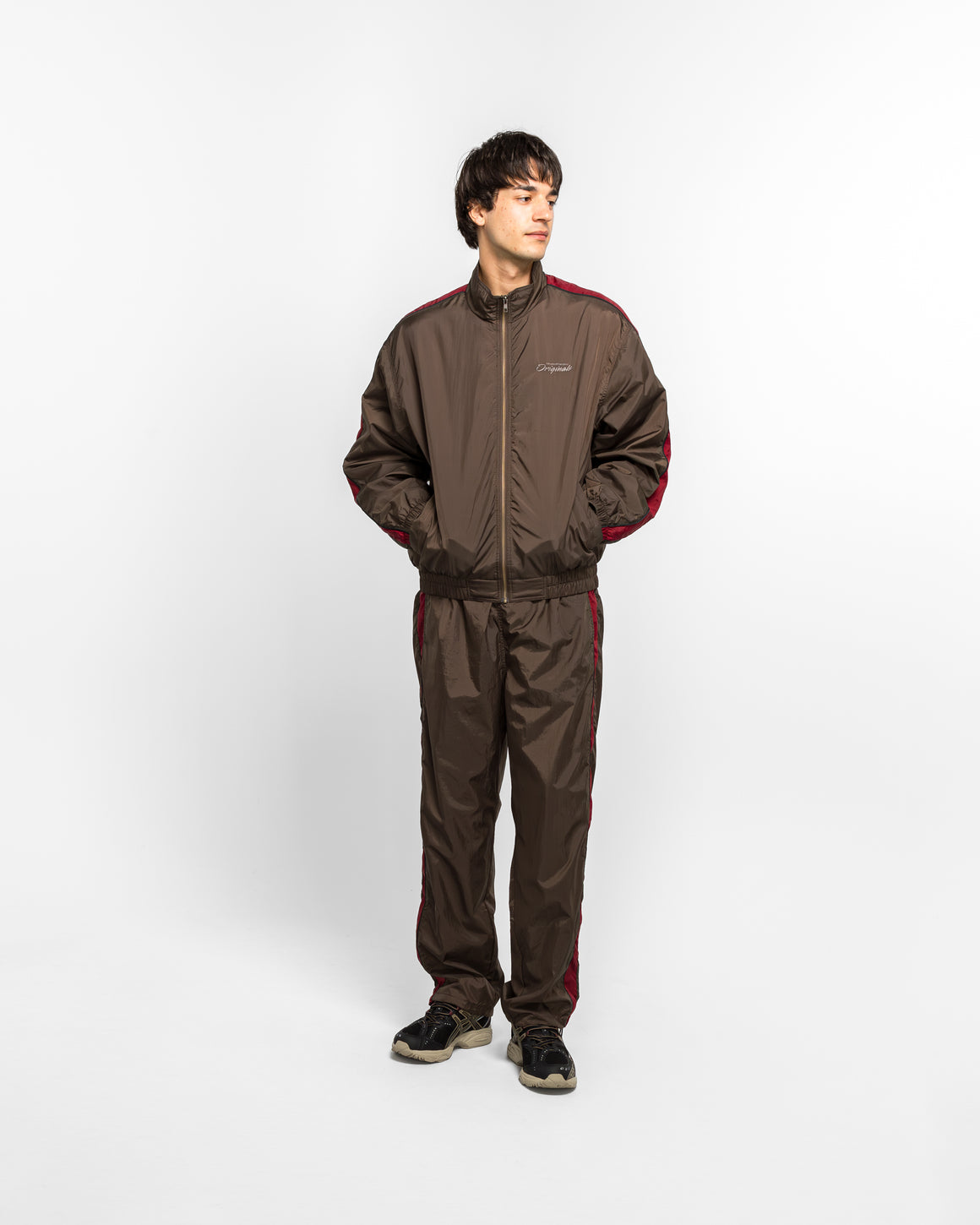 thisisneverthat - Originals Warm Up Jacket - Brown - UP THERE