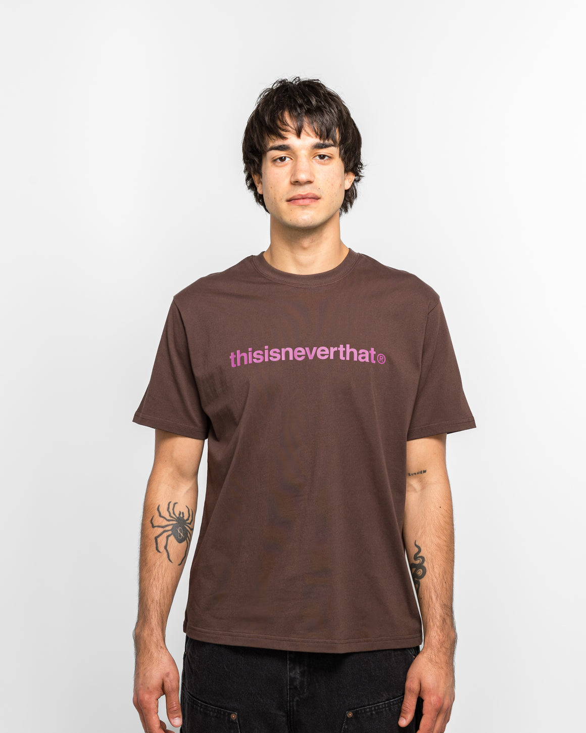 thisisneverthat - T-Logo Tee - Dark Chocolate - UP THERE