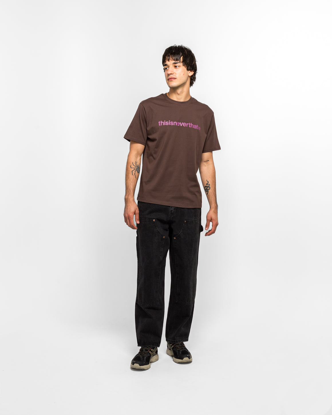 thisisneverthat - T-Logo Tee - Dark Chocolate - UP THERE