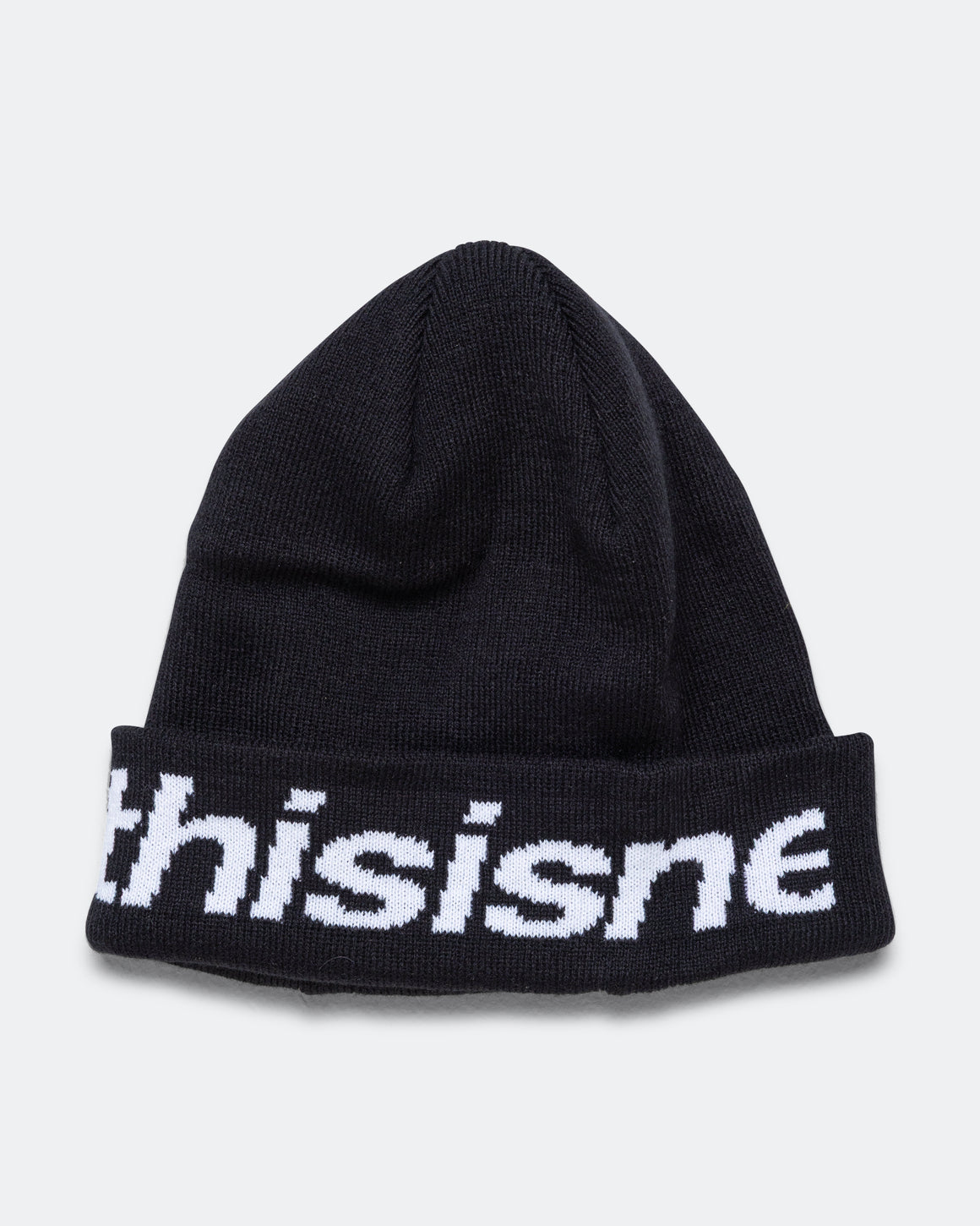 thisisneverthat - HSP-Logo Big Cuff Beanie - Black - UP THERE