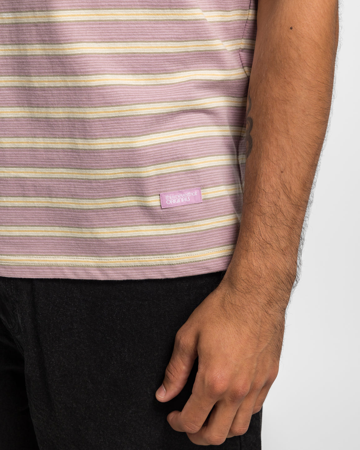 thisisneverthat - Striped Tee - Pink - UP THERE