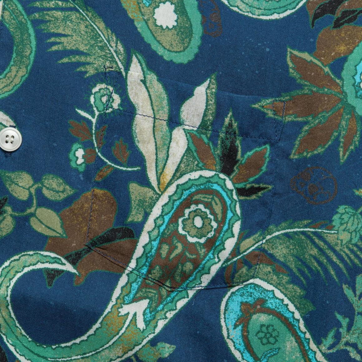 thisisneverthat - Weird Paisley SS Shirt - Navy - UP THERE