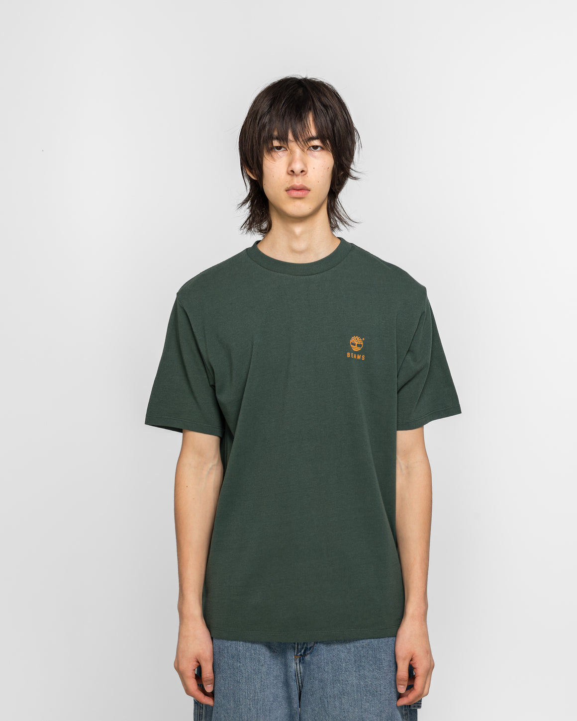 Timberland - Cotton Print T-Shirt x BEAMS - Green - UP THERE