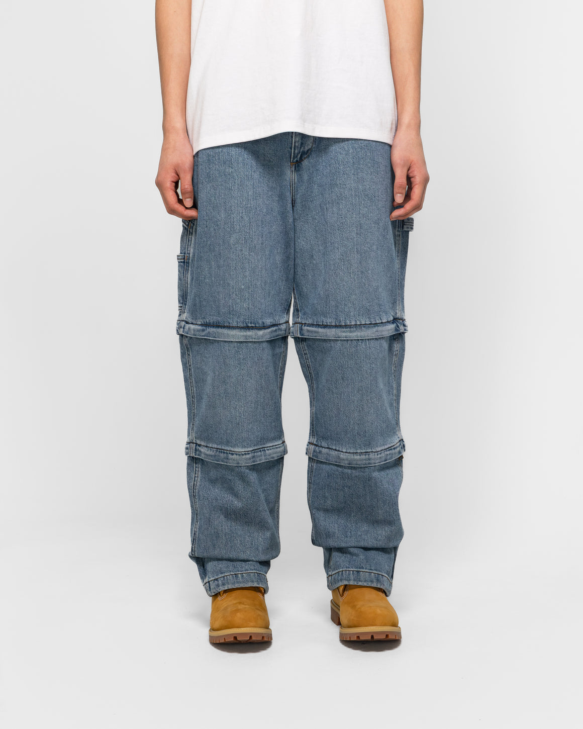 Timberland - Denim Carpenter Zip-Off Pant x BEAMS - Light Wash - UP THERE