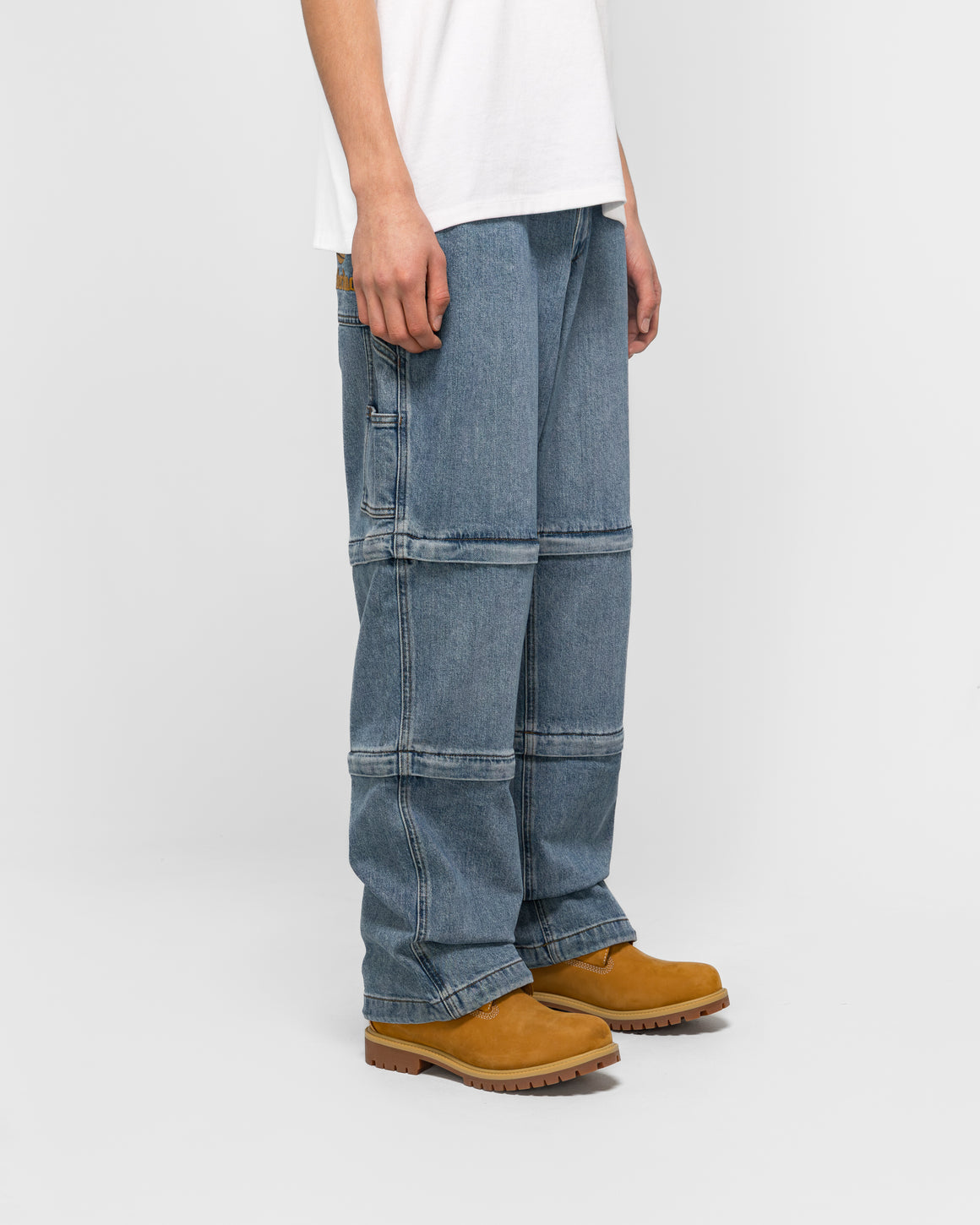 Timberland - Denim Carpenter Zip-Off Pant x BEAMS - Light Wash - UP THERE