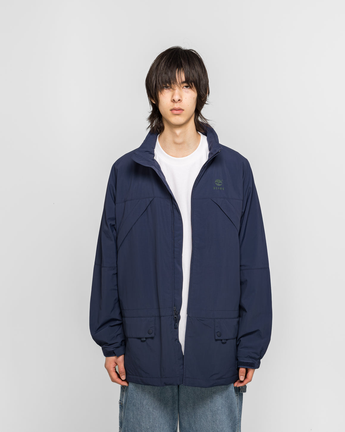 Timberland - Nylon Zip Up Convertible Jacket x BEAMS - Navy - UP THERE