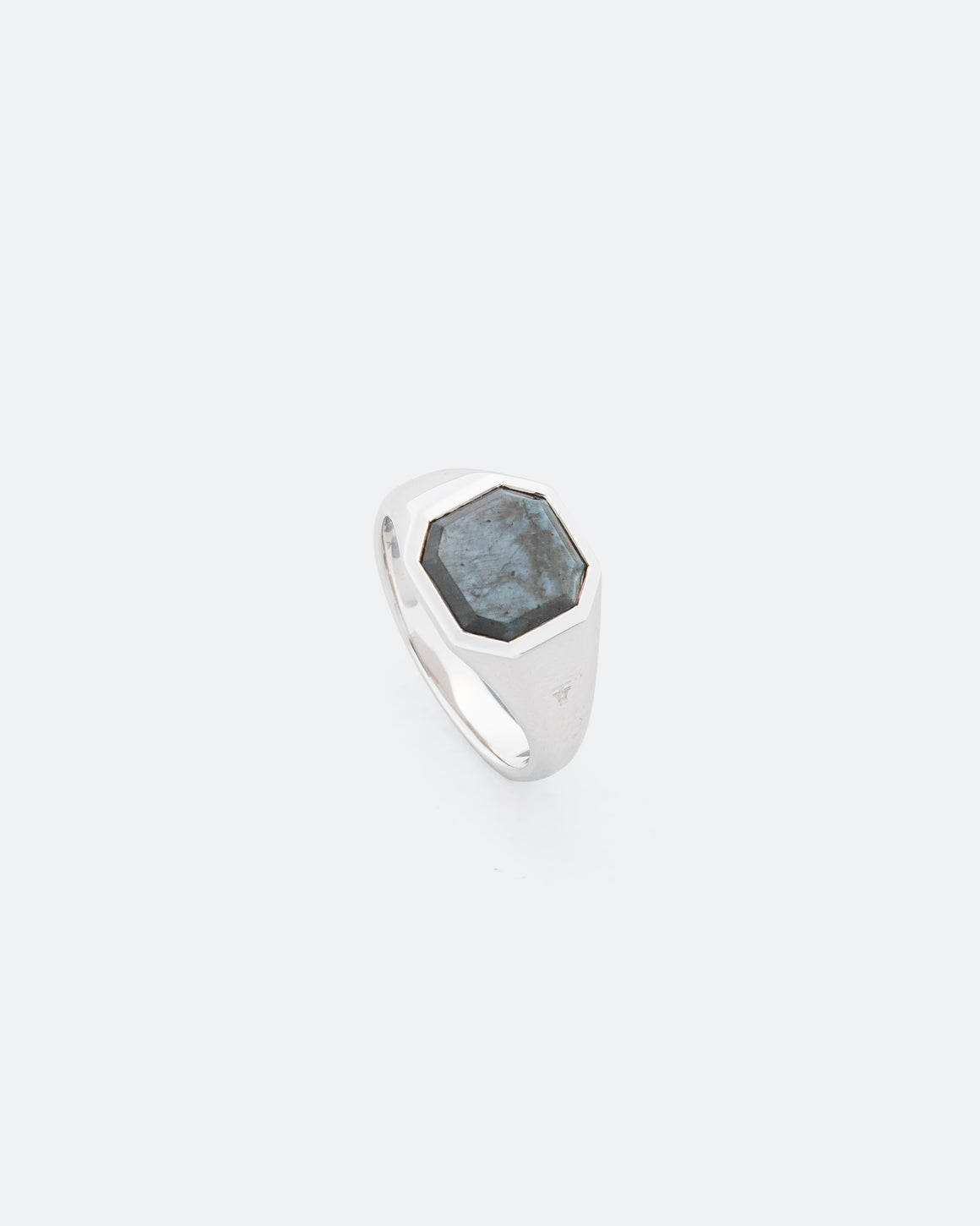 Tom Wood - Dan Ring Black Larvikite - 925 Sterling Silver - UP THERE