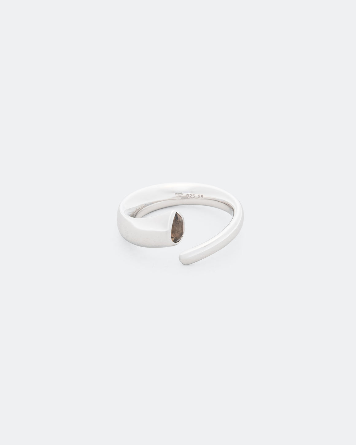 Tom Wood - Goat Ring Smoky Quartz - 925 Sterling Silver - UP THERE
