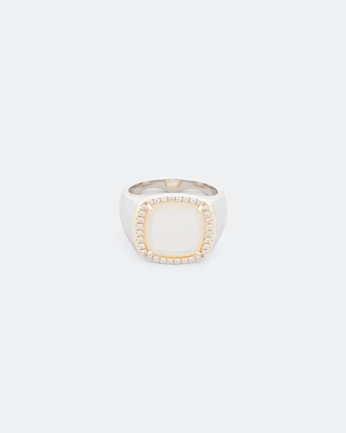 Tom Wood - May Ring White MOP - 925 Sterling Silver/9K Solid Gold - UP THERE