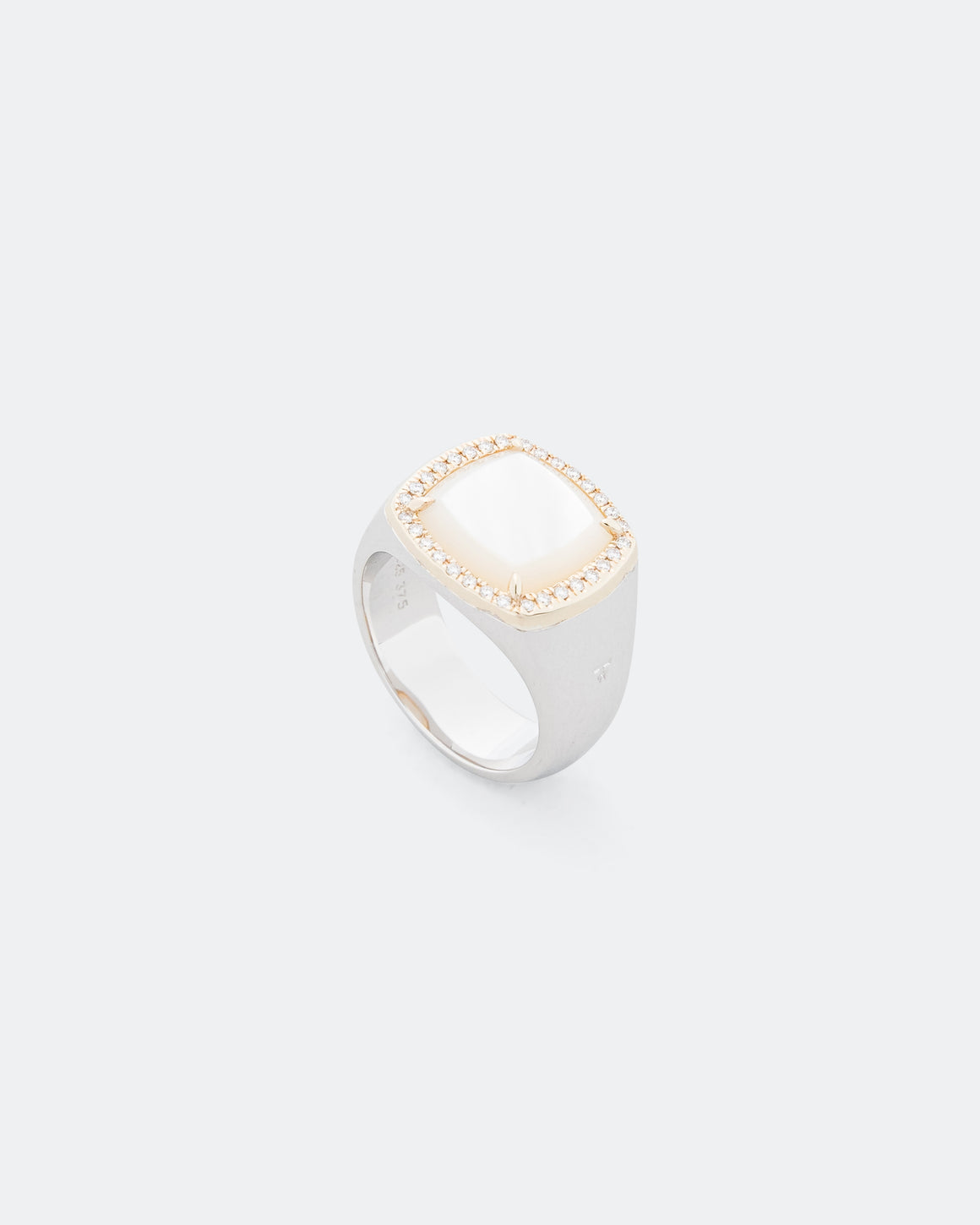 Tom Wood - May Ring White MOP - 925 Sterling Silver/9K Solid Gold - UP THERE