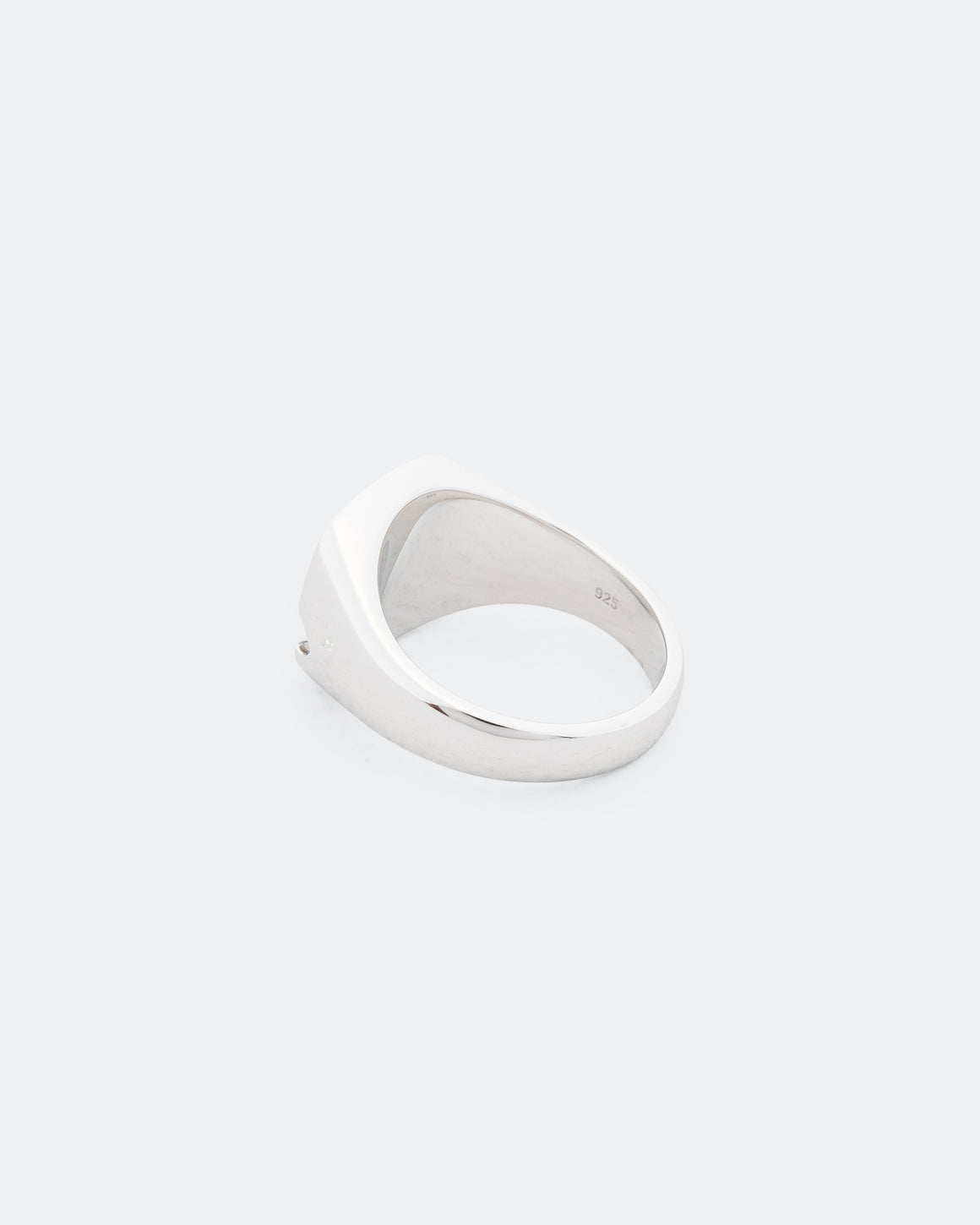 Tom Wood - Mined Ring Large Black Spinel - 925 Sterling Silver/Black Ruthenium Plating - UP THERE