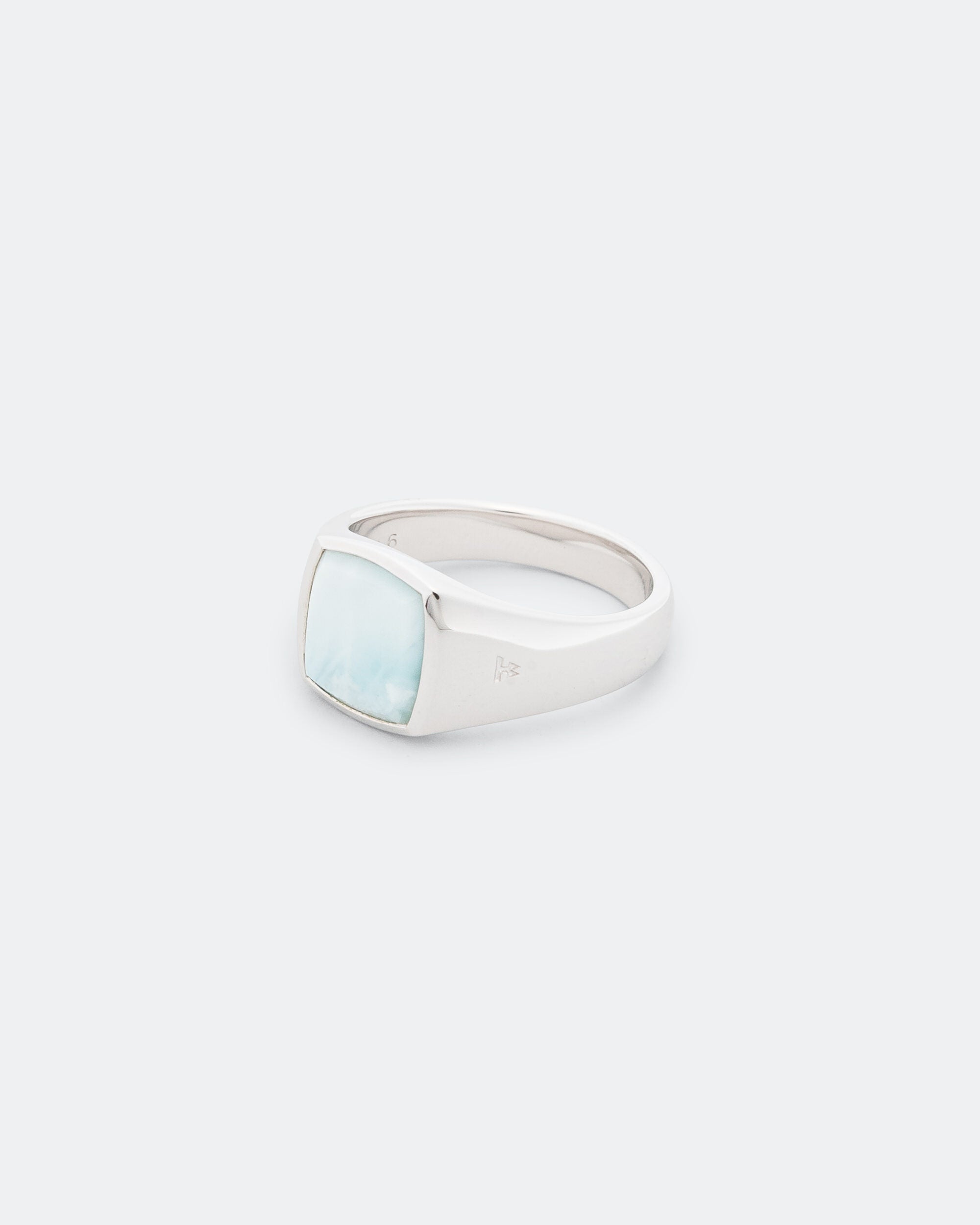 ［完売品］TOM WOOD Kay Ring Ice Blue 56 Tom Wood - Kay Ring Ice Blue - Larimar/925 Silver | UP THERE