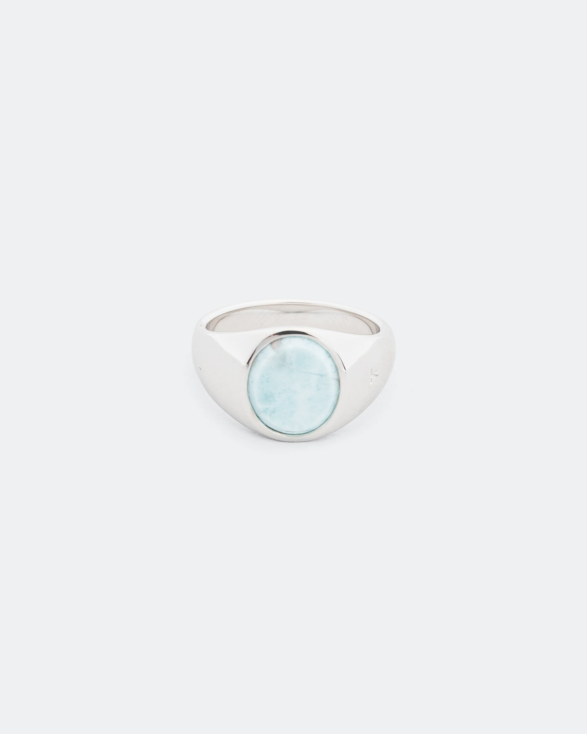 Tom Wood - Kim Ring Ice Blue - Larimar/925 Silver | UP THERE