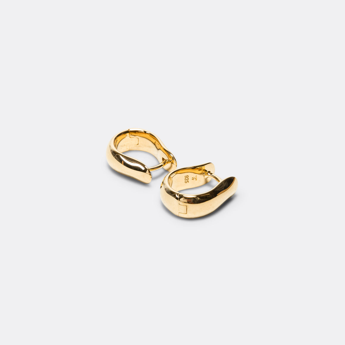 Oyster Hoops Small - 925 Silver/18K Gold