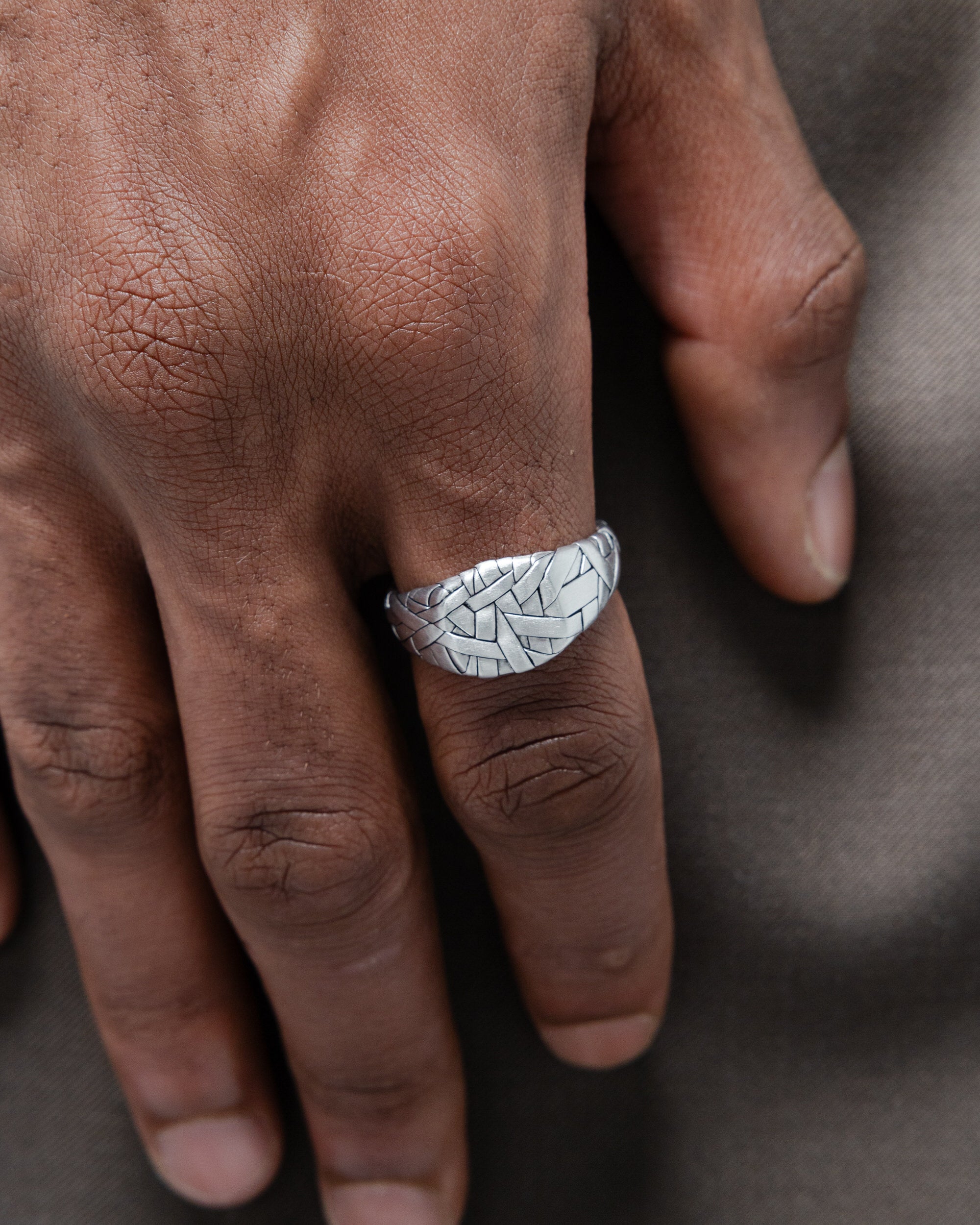 Tom Wood - Quilt Ring Small - 925 Silver | UP THERE