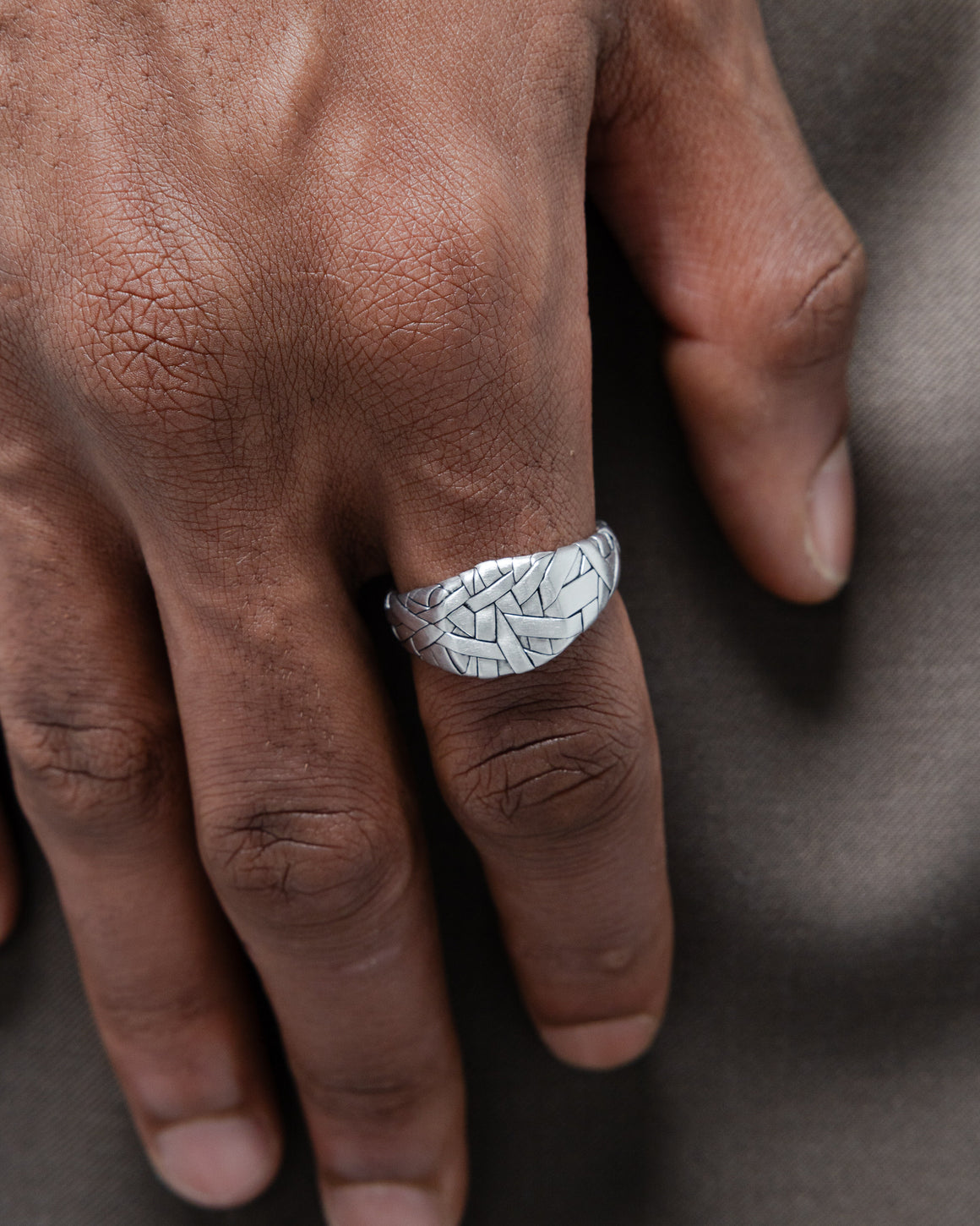 Tom Wood - Quilt Ring Small - 925 Silver - UP THERE