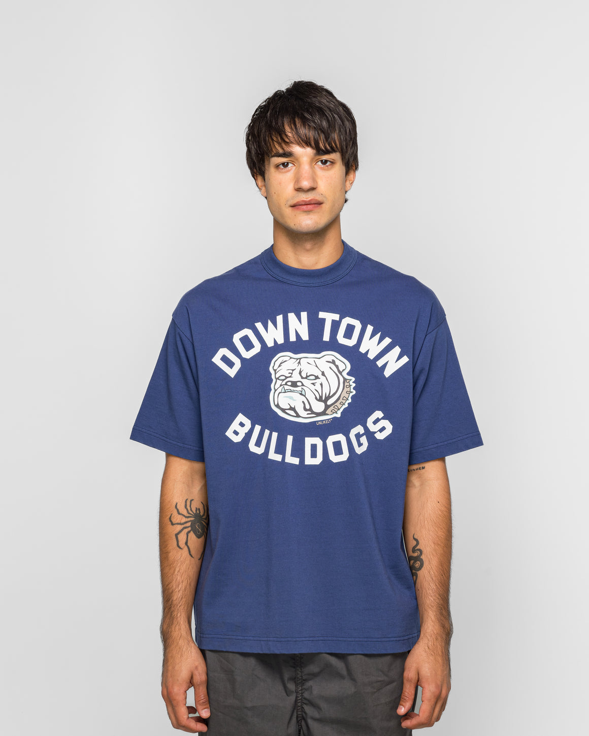 Unlikely - Authentic Graphic Tee BULLDOGS - Blue - UP THERE