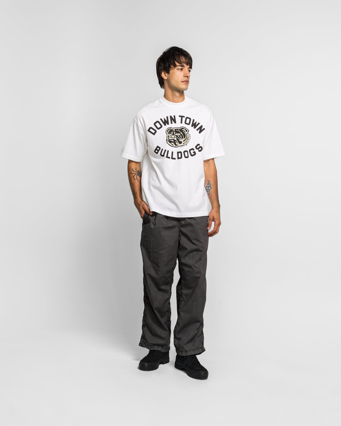 Unlikely - Authentic Graphic Tee BULLDOGS - White - UP THERE