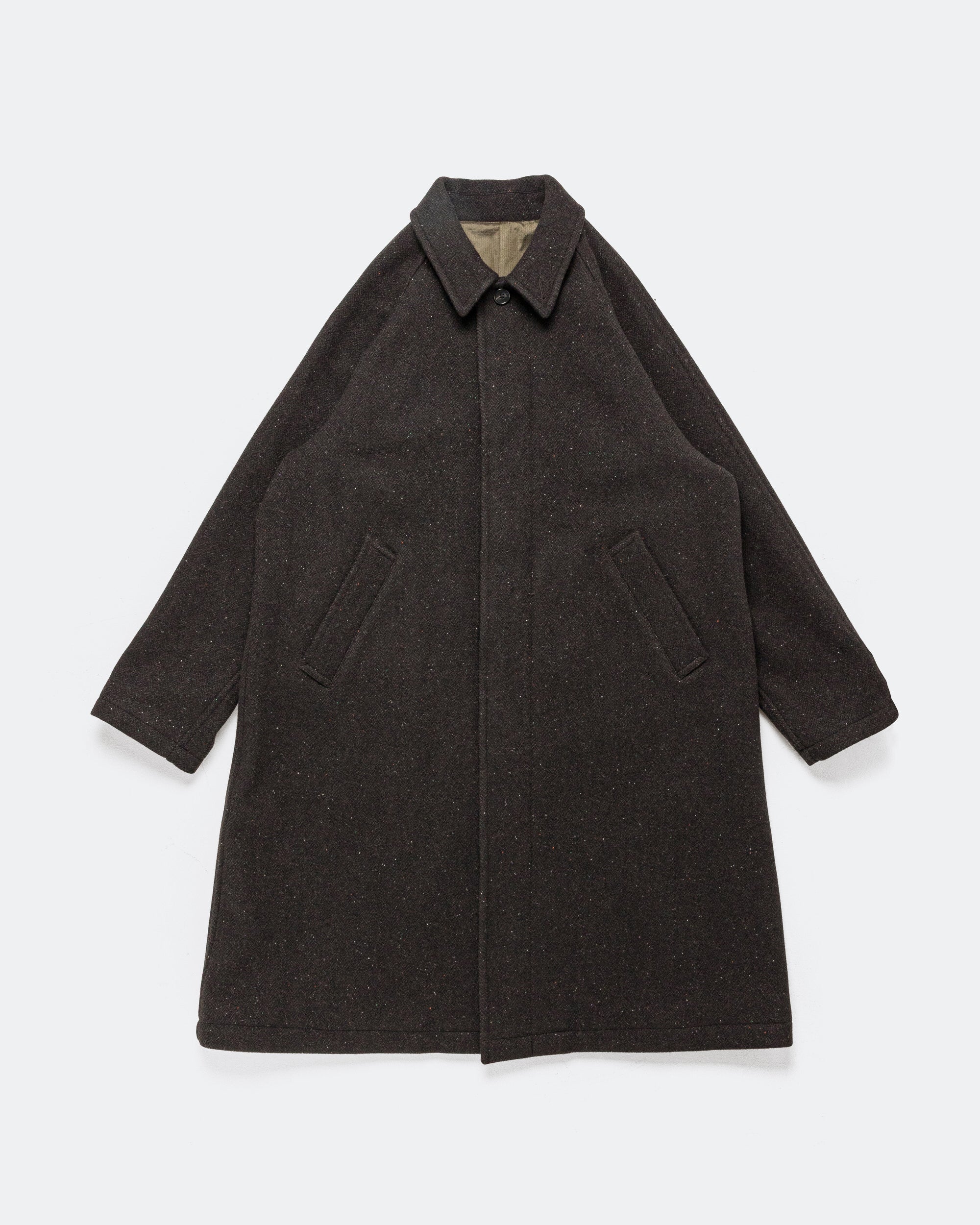 Unlikely - Balmacaan Coat - Brown Nep Tweed | UP THERE
