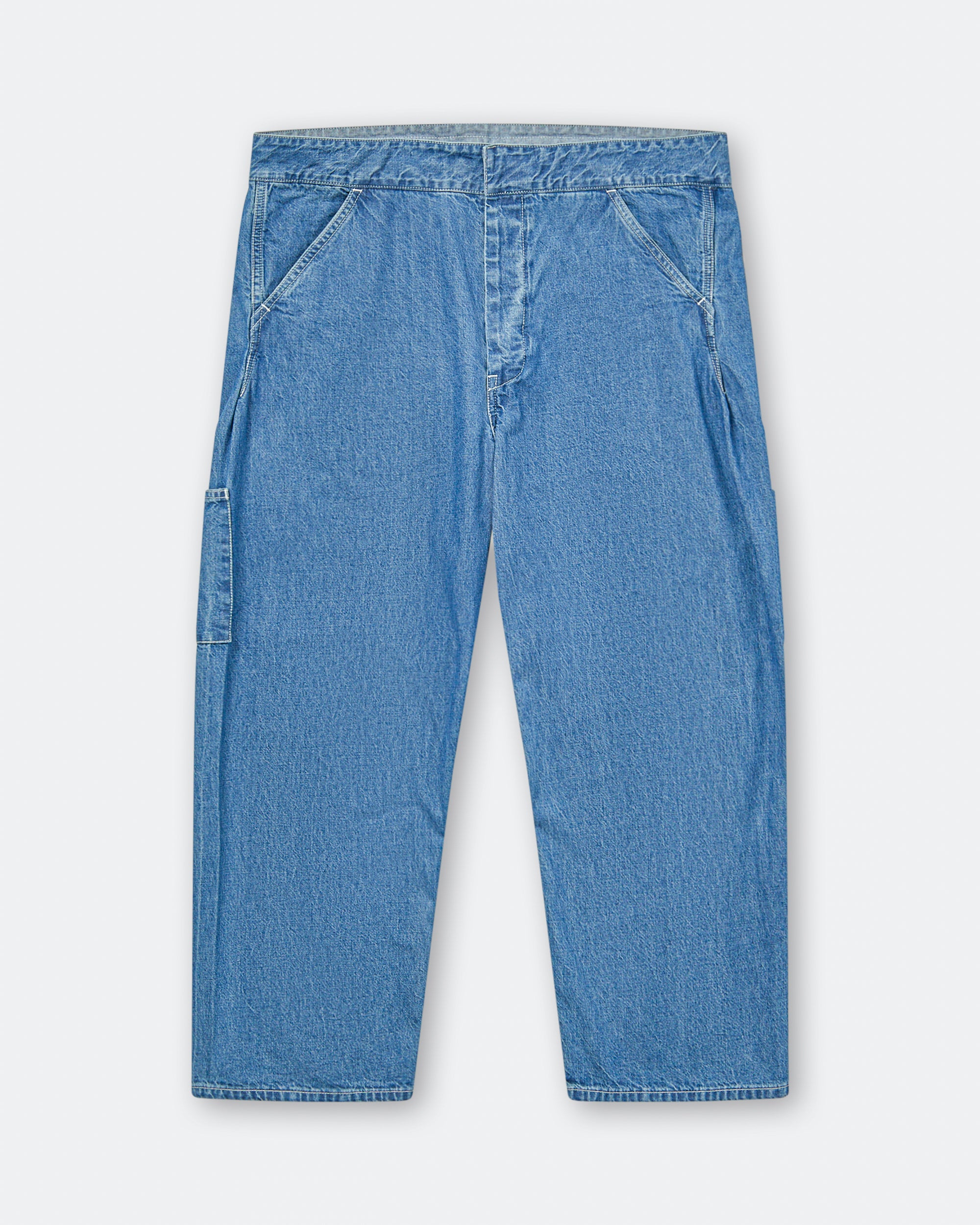 【最安値】 Unlikely Coverall Indigo Denim Unlikely - Chopped Coverall Bottoms - Used Indigo | UP THERE