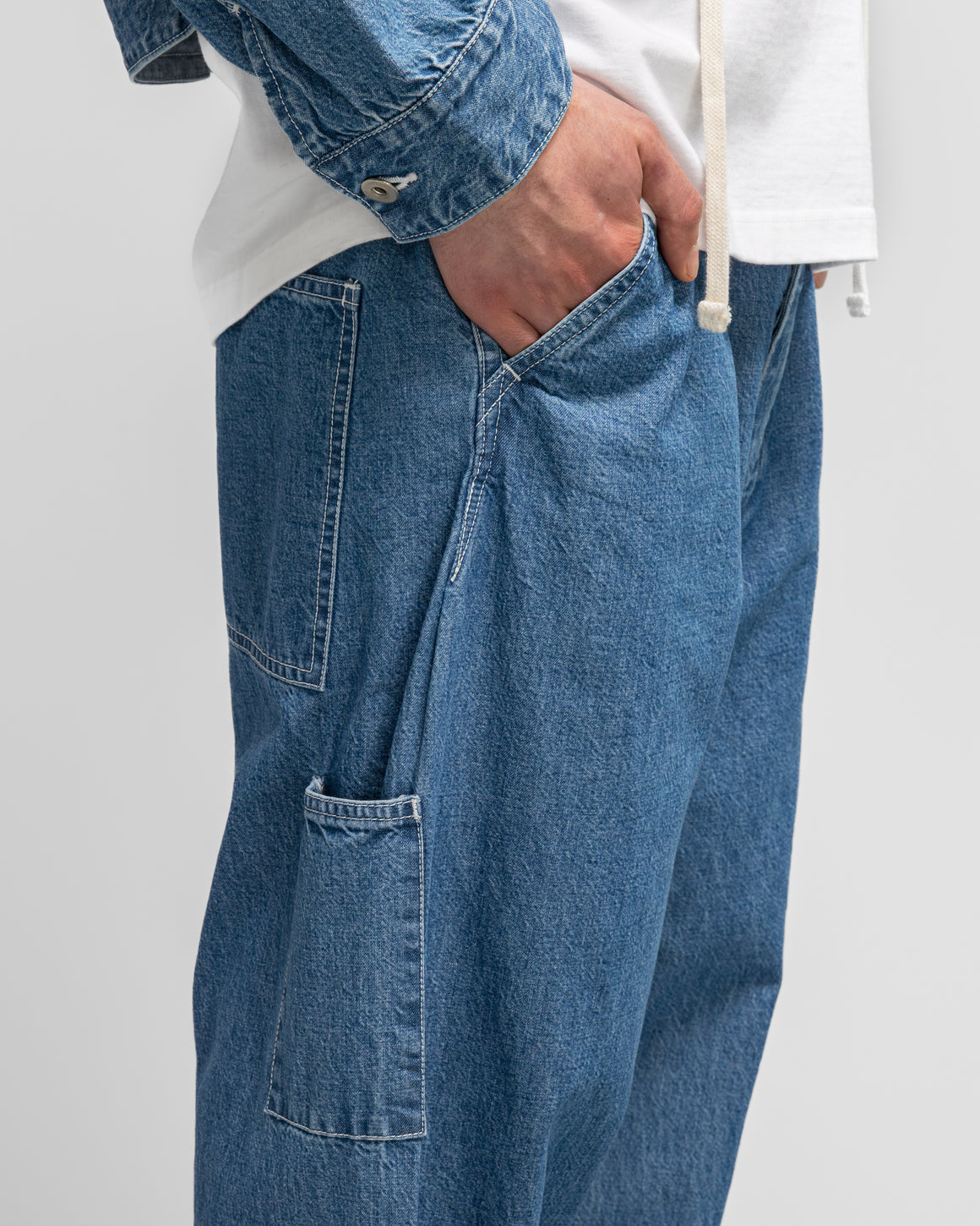 Unlikely - Chopped Coverall Bottoms - Used Indigo - UP THERE