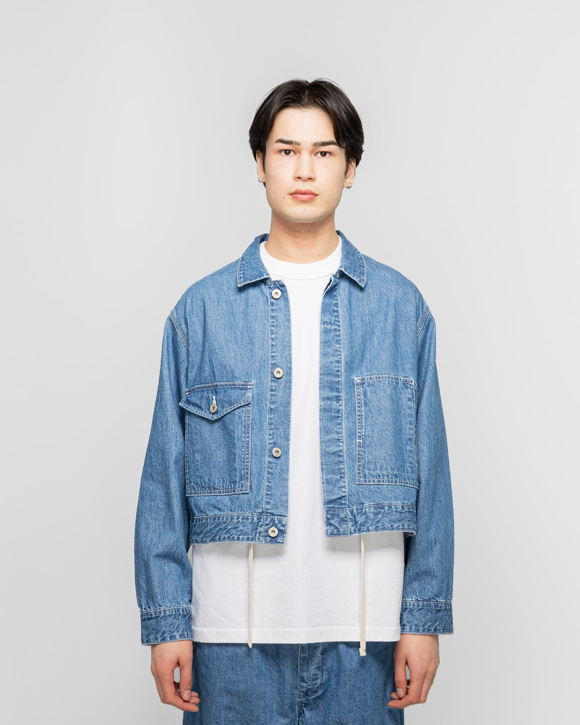 Unlikely - Chopped Coverall Tops - Used Indigo - UP THERE