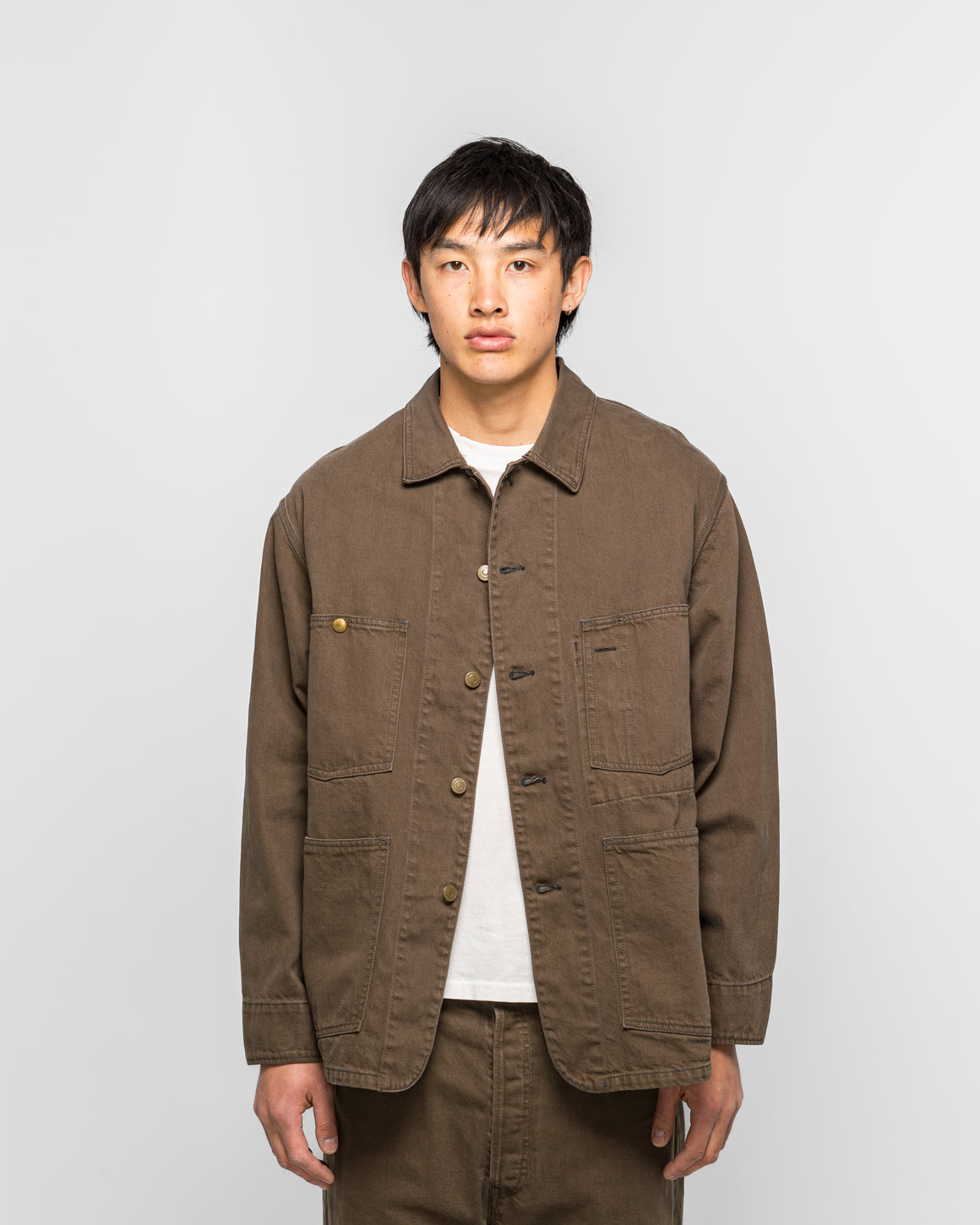 Unlikely - Chore Jacket Color Denim - Brown Wash - UP THERE