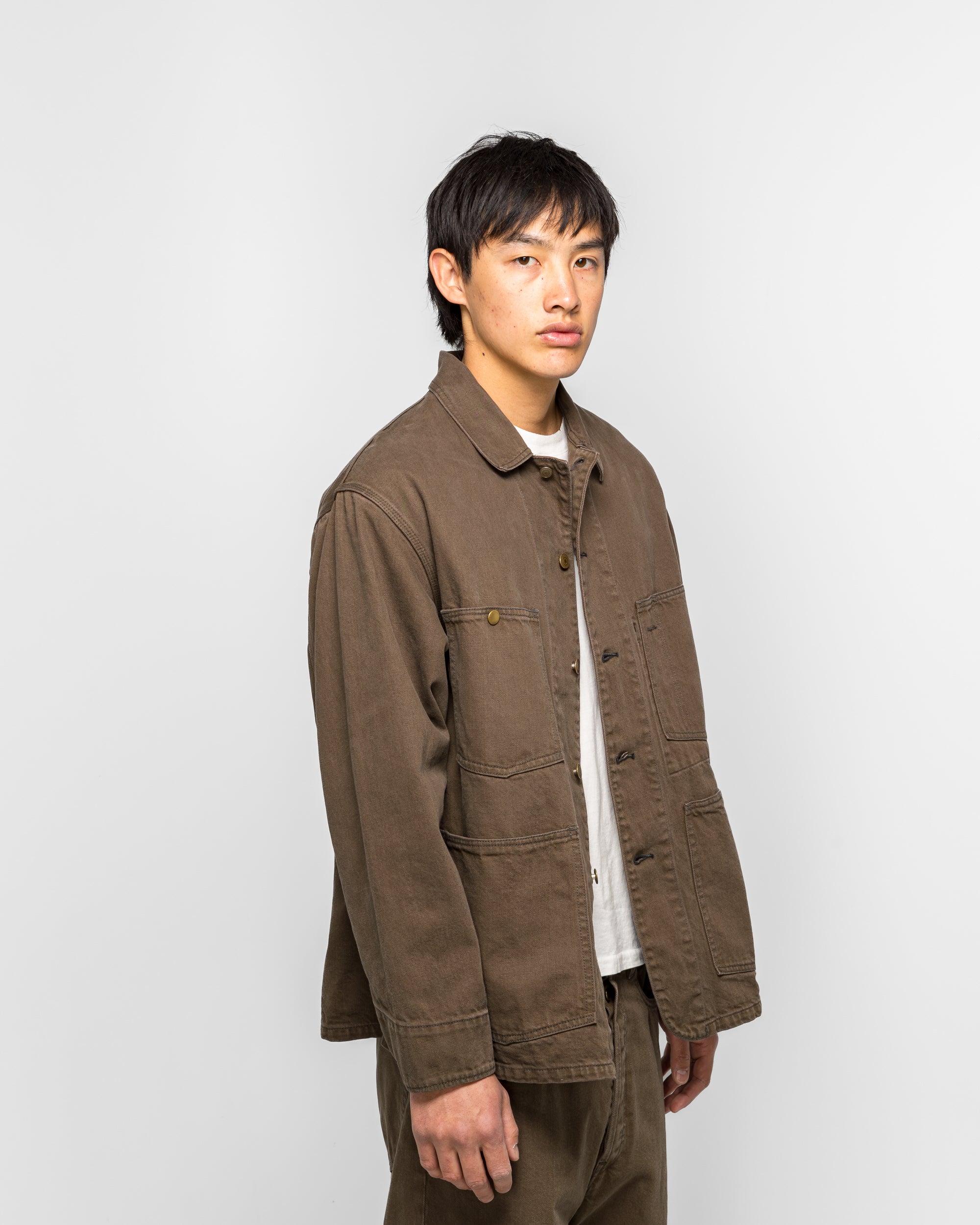 Unlikely - Chore Jacket Color Denim - Brown Wash | UP THERE