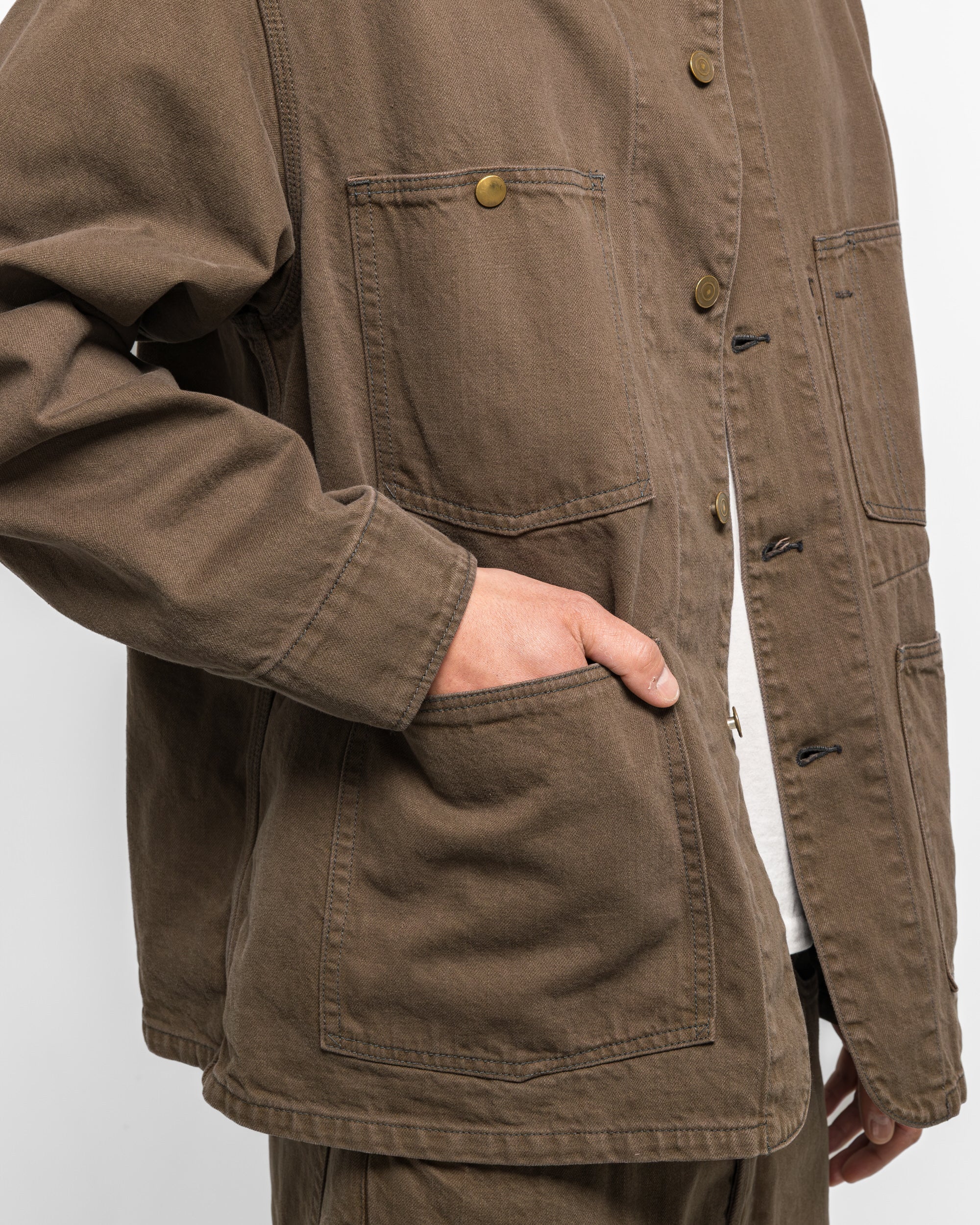 Unlikely - Chore Jacket Color Denim - Brown Wash | UP THERE