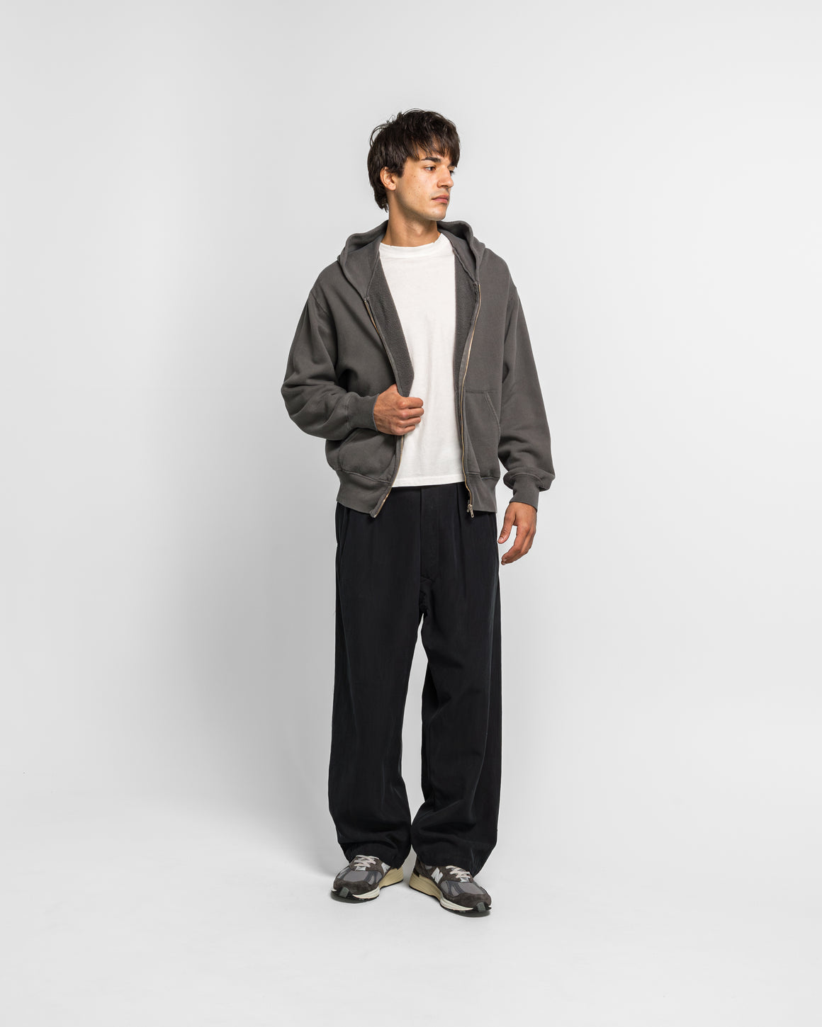 Unlikely - Raglan Zip Hoodie - Black - UP THERE