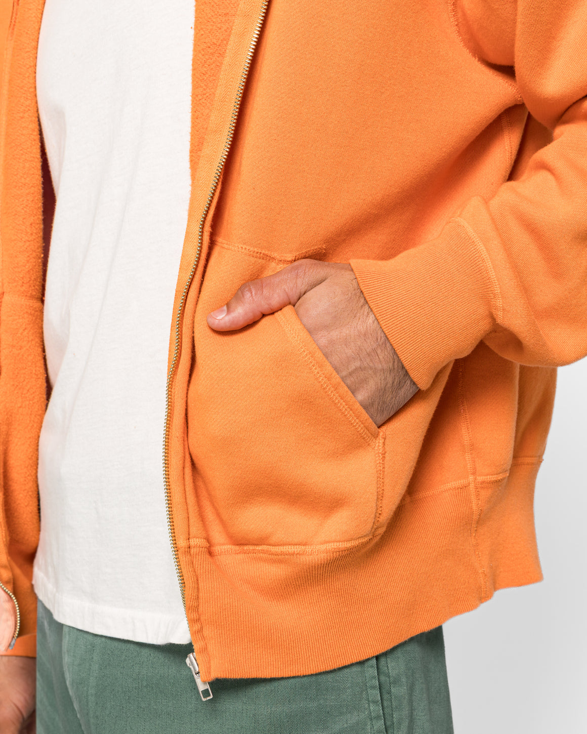 Unlikely - Raglan Zip Hoodie - Orange - UP THERE