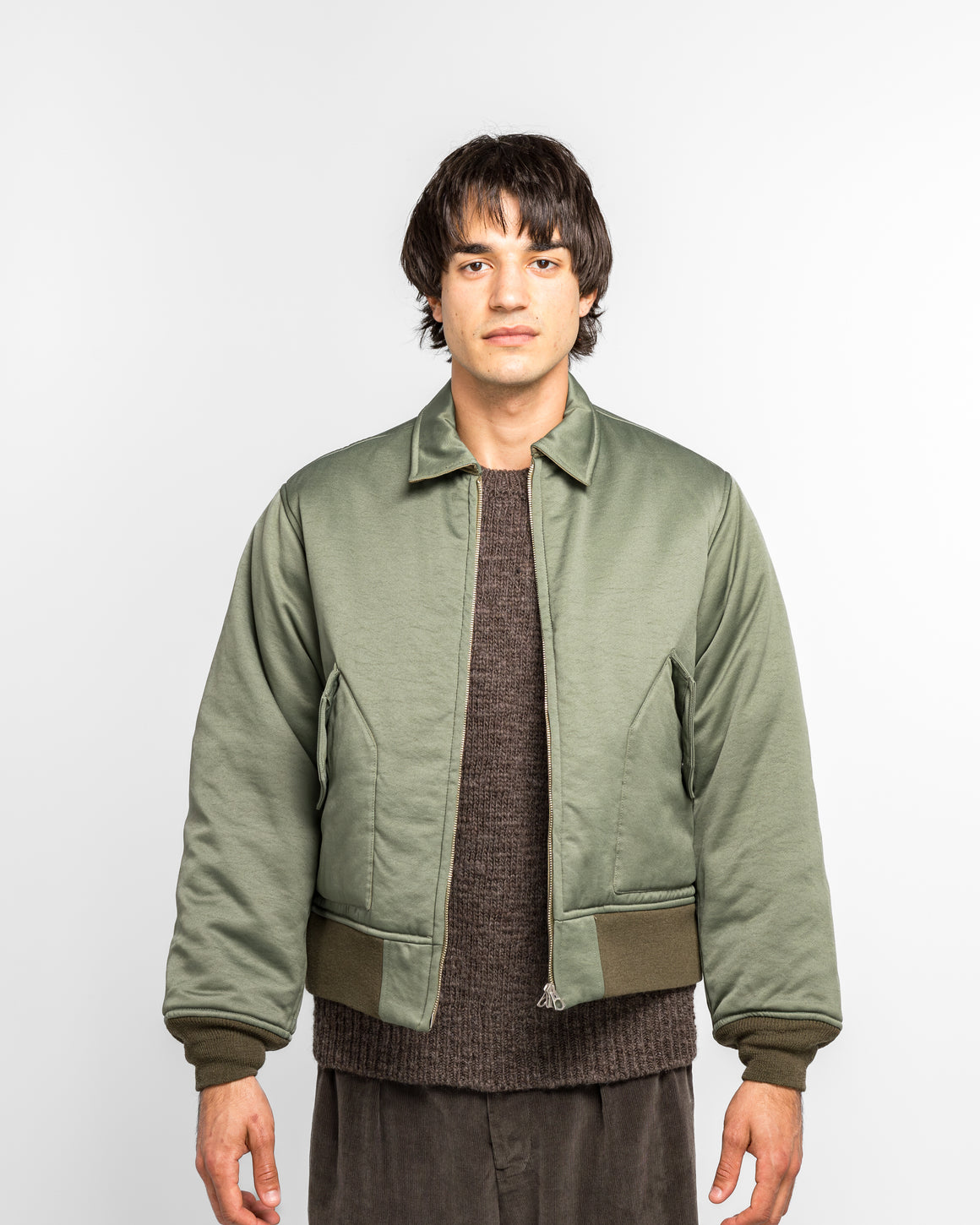 Unlikely - Reversible Flight Yokosuka Jacket - Sage Green - UP THERE