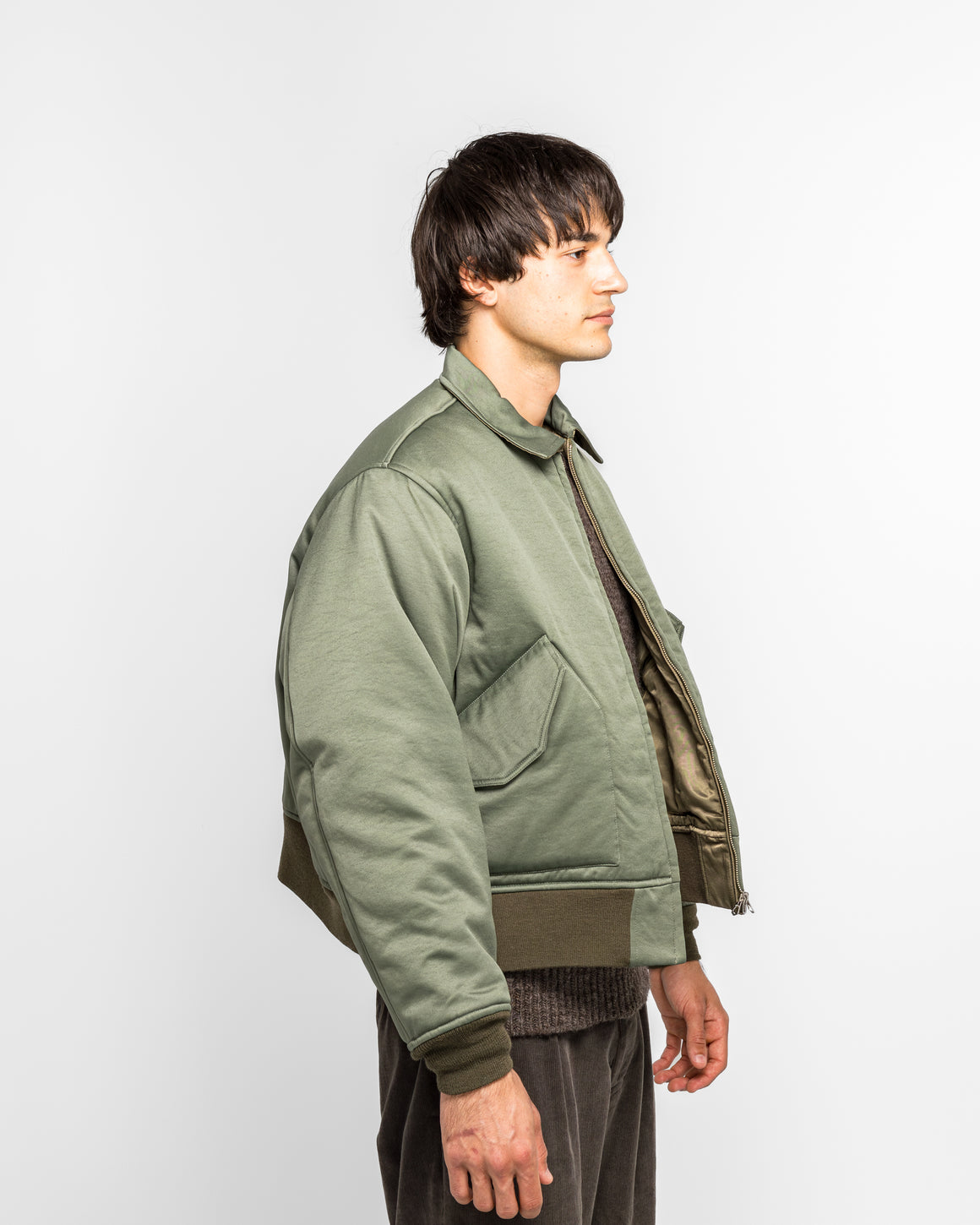 Unlikely - Reversible Flight Yokosuka Jacket - Sage Green - UP THERE