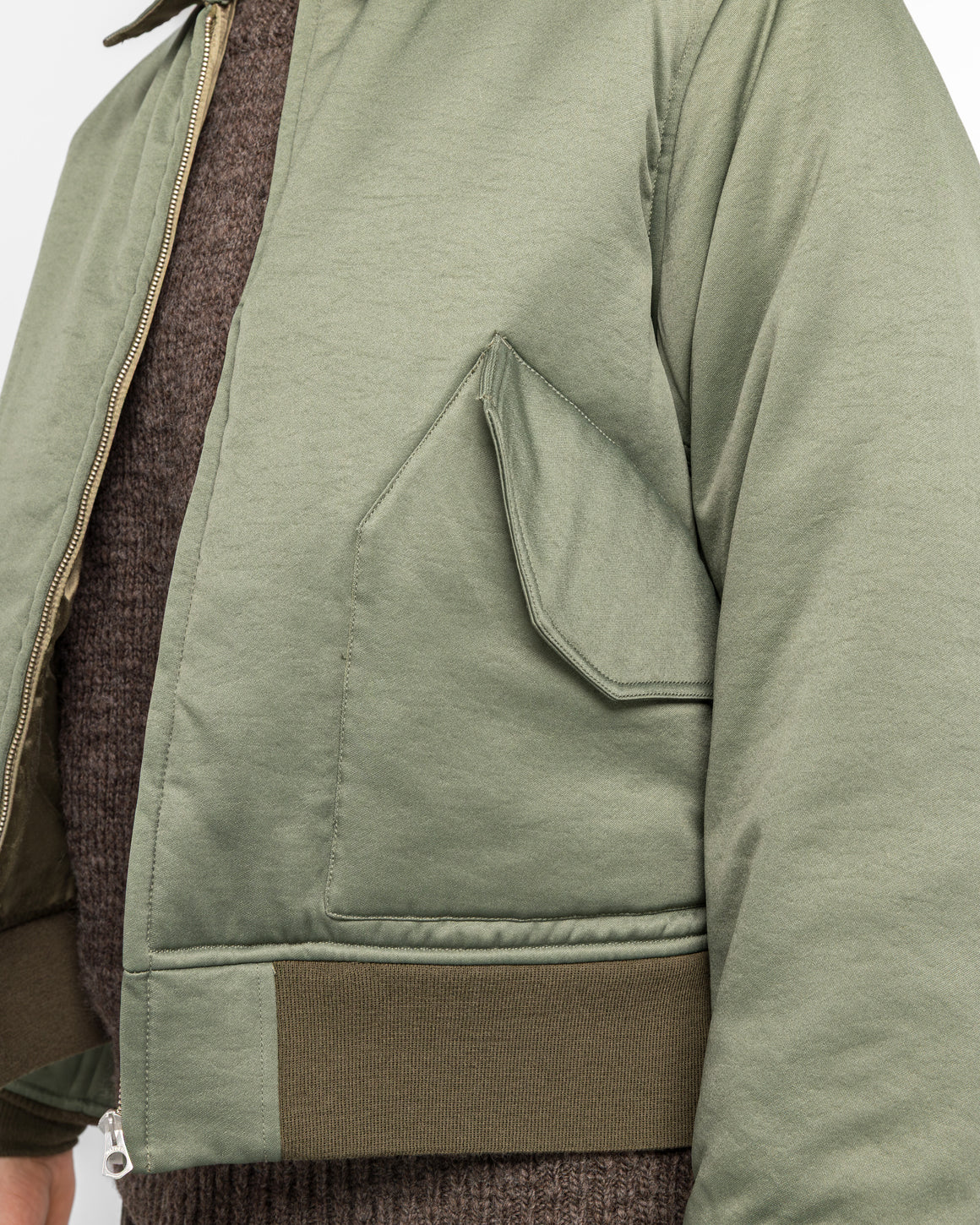 Unlikely - Reversible Flight Yokosuka Jacket - Sage Green - UP THERE