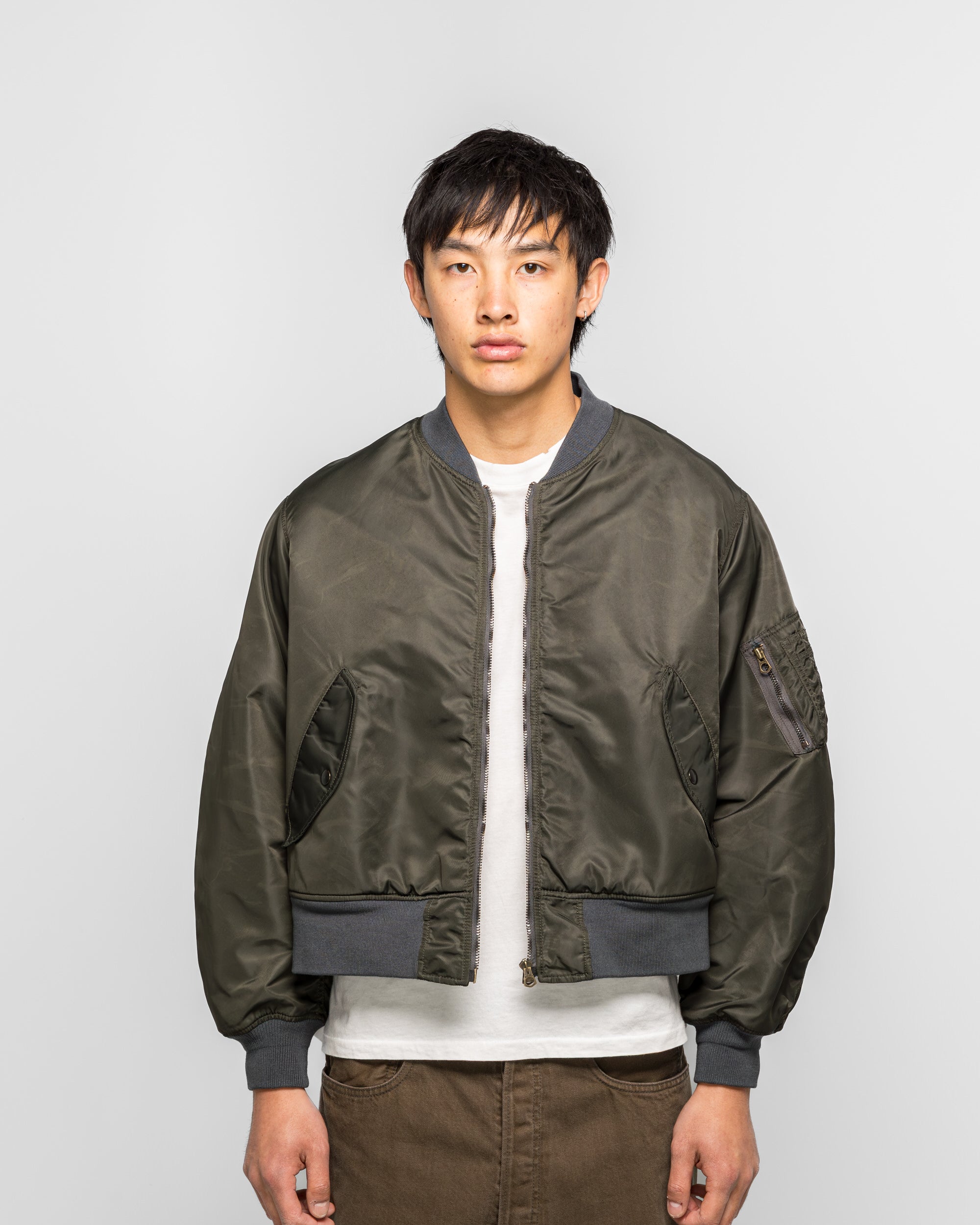 Unlikely - Reversible MA-1 - Olive/Sage | UP THERE