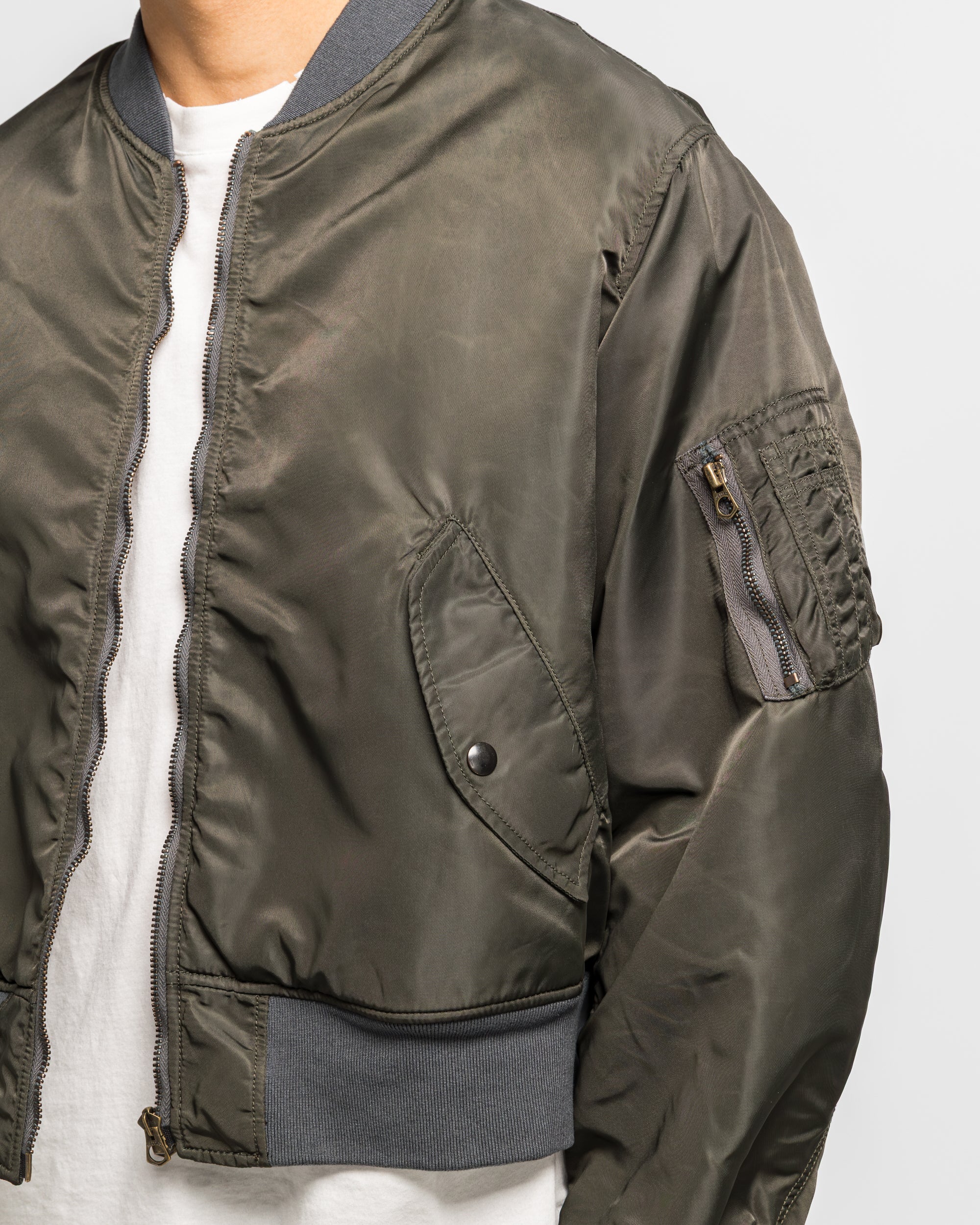 Unlikely - Reversible MA-1 - Olive/Sage | UP THERE