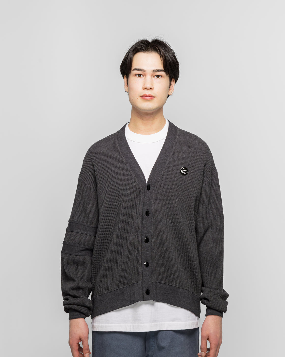 Unlikely - Thermal Cardigan - Top Grey - UP THERE