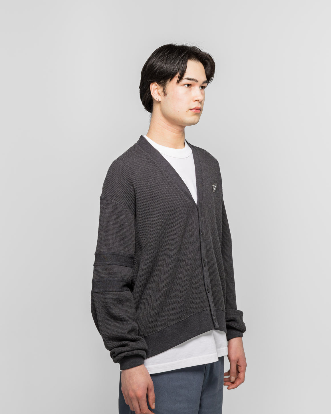 Unlikely - Thermal Cardigan - Top Grey - UP THERE