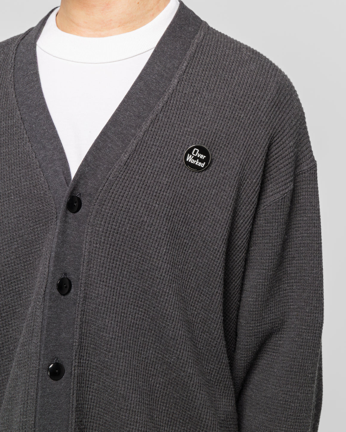 Unlikely - Thermal Cardigan - Top Grey - UP THERE