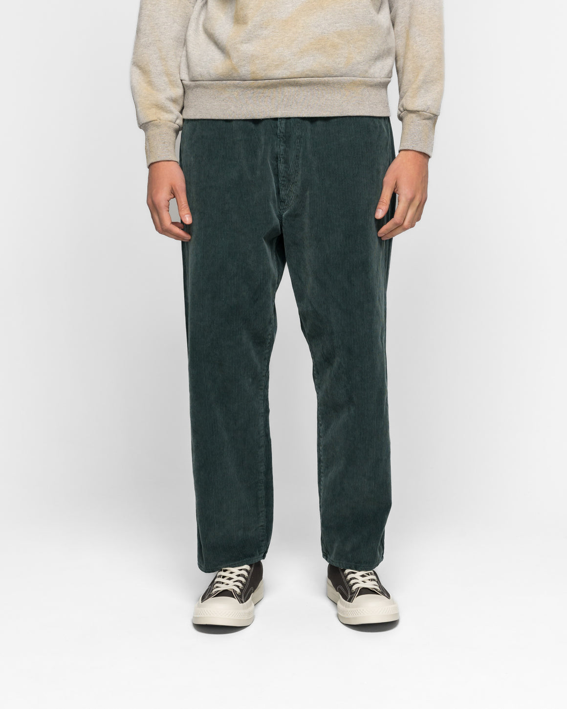 Unlikely - Time Travel Jean Wide Corduroy  - Dk Green - UP THERE