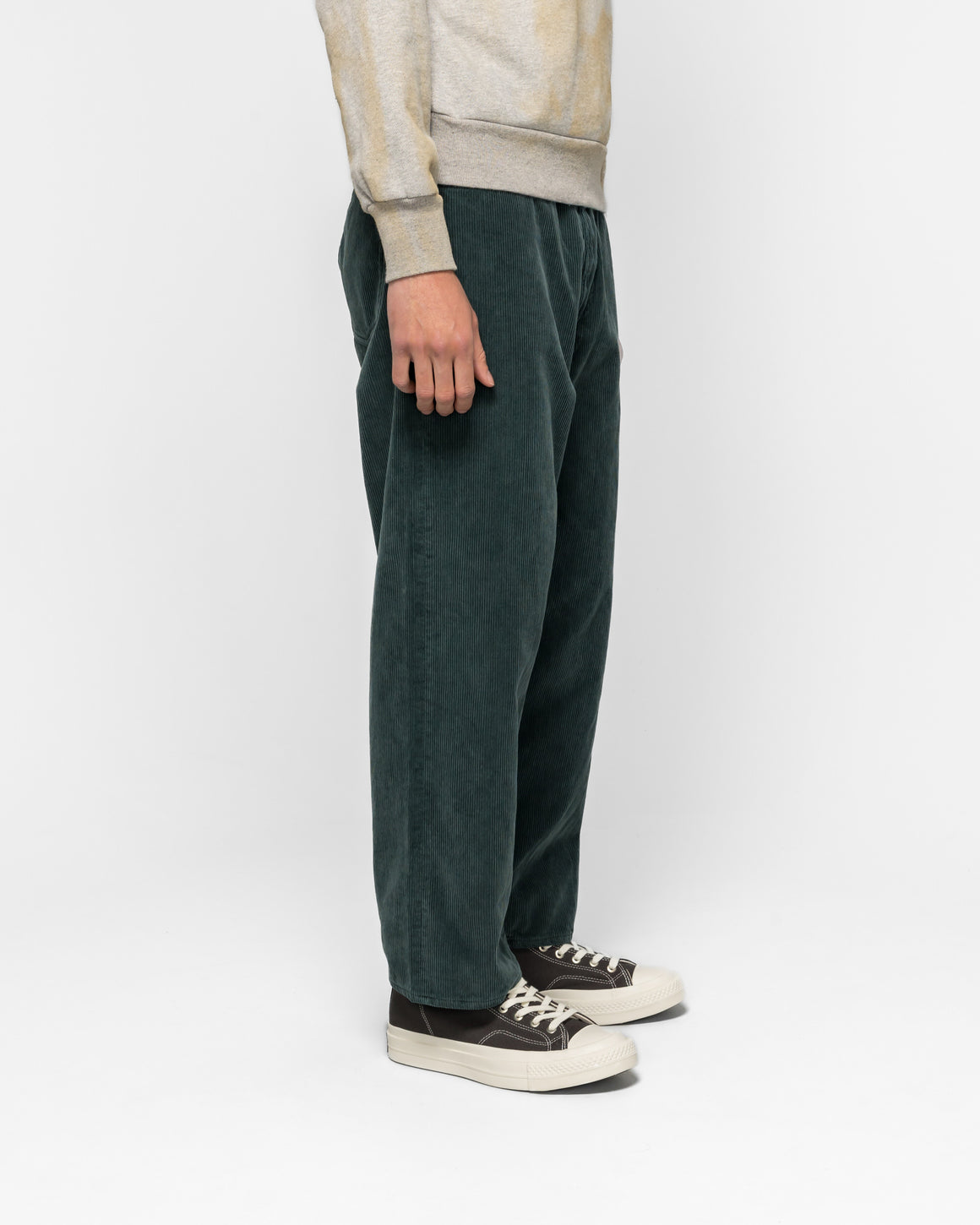 Unlikely - Time Travel Jean Wide Corduroy  - Dk Green - UP THERE
