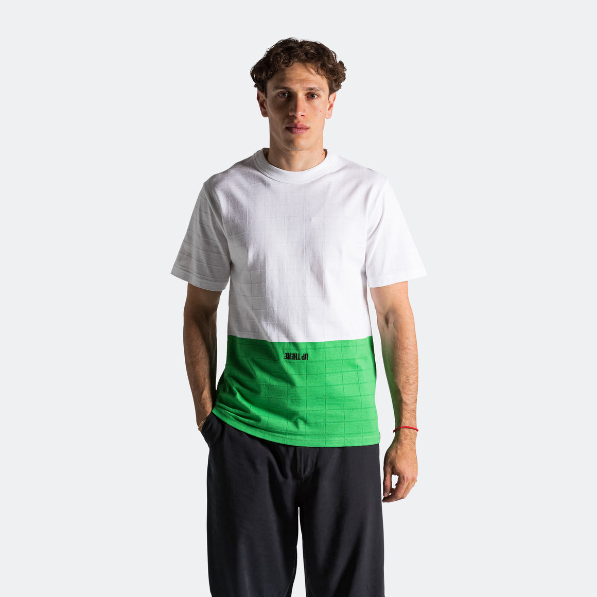 T-Shirt x UP THERE - White/Fern Green