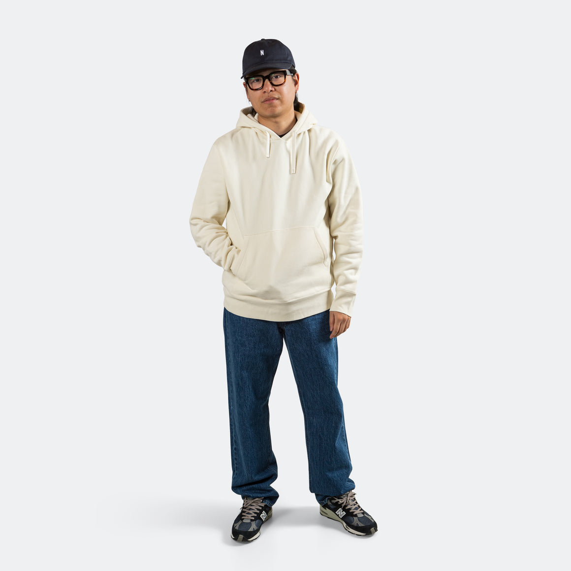 Norse Projects - Arne Brushed Hood - Ecru - UP THERE